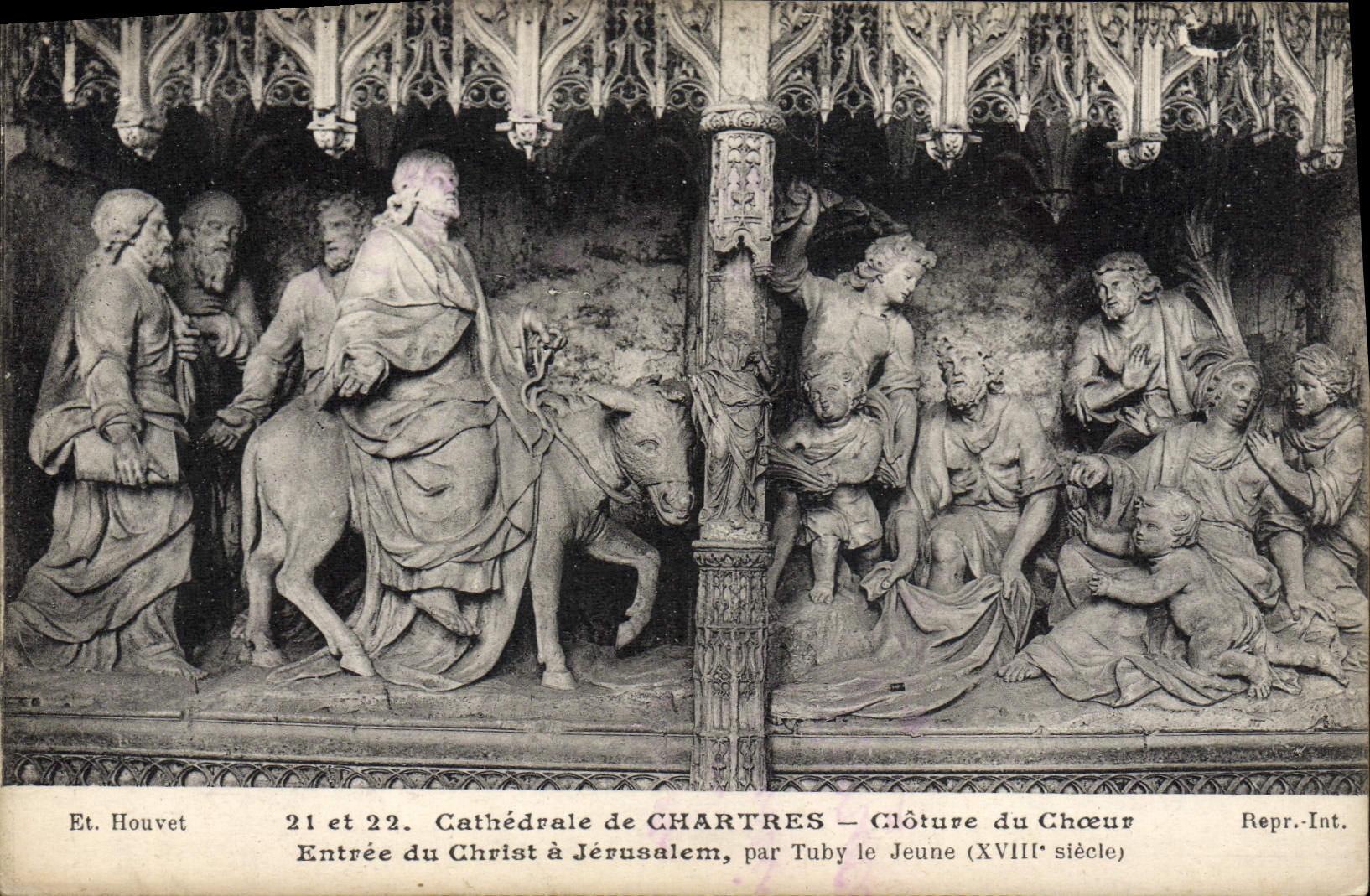 CPA Cathedrale De Chartres Cloture Du Choeur Entree du Christ a Jerusalem