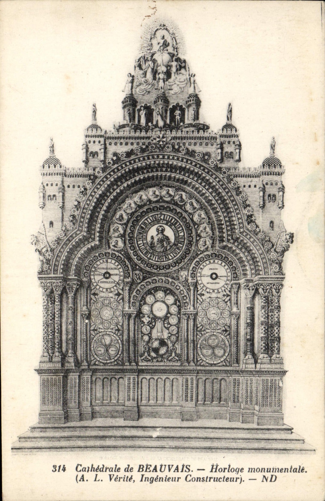 CPA Cathedrale De Beauvais Horloge Monumentale
