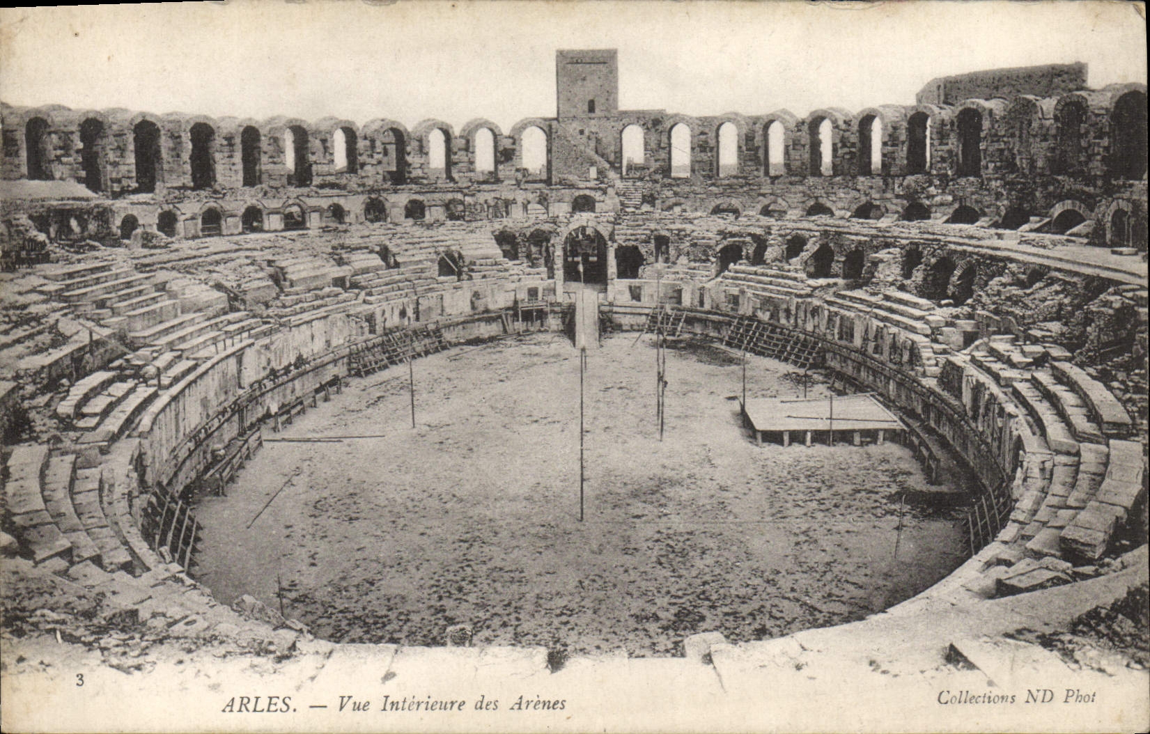 VINTAGE POSTCARD Arles Seen Interior Of Arena