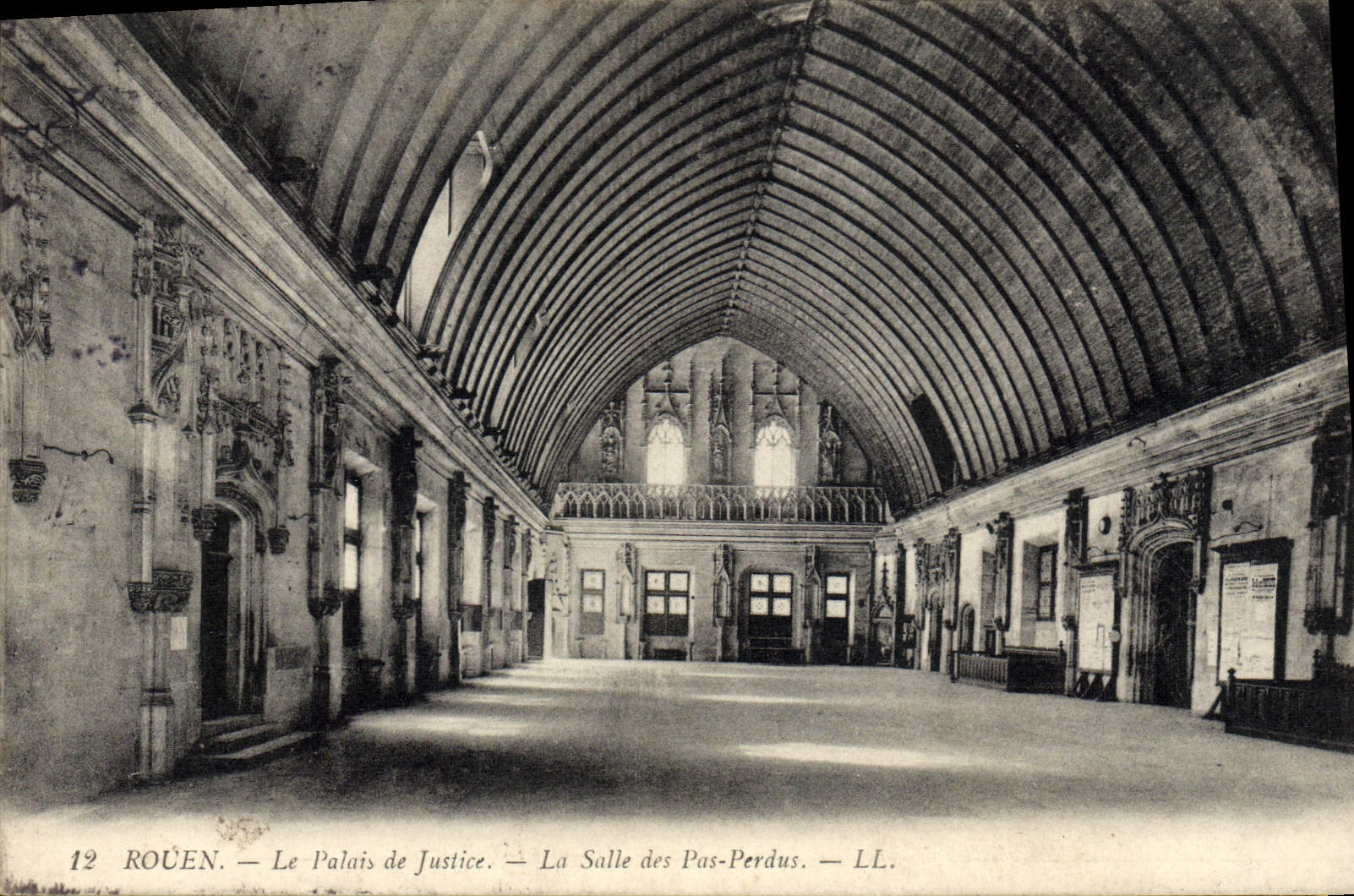 VINTAGE POSTCARD Rouen Law courts the room of the Lost Steps