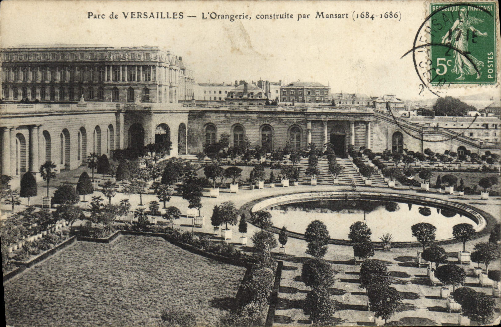 CPA Parc De Versailles L'Orangerie Construite Par Mansart