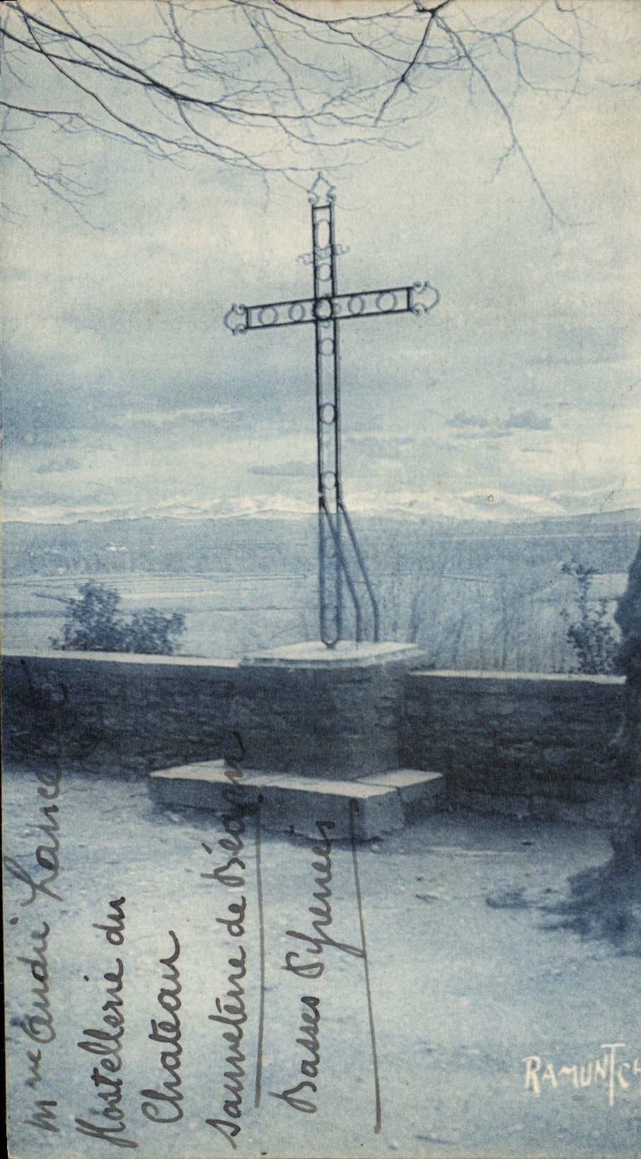 VINTAGE POSTCARD the Pyrenees Of the Terrace De Sauveterre De Bearn