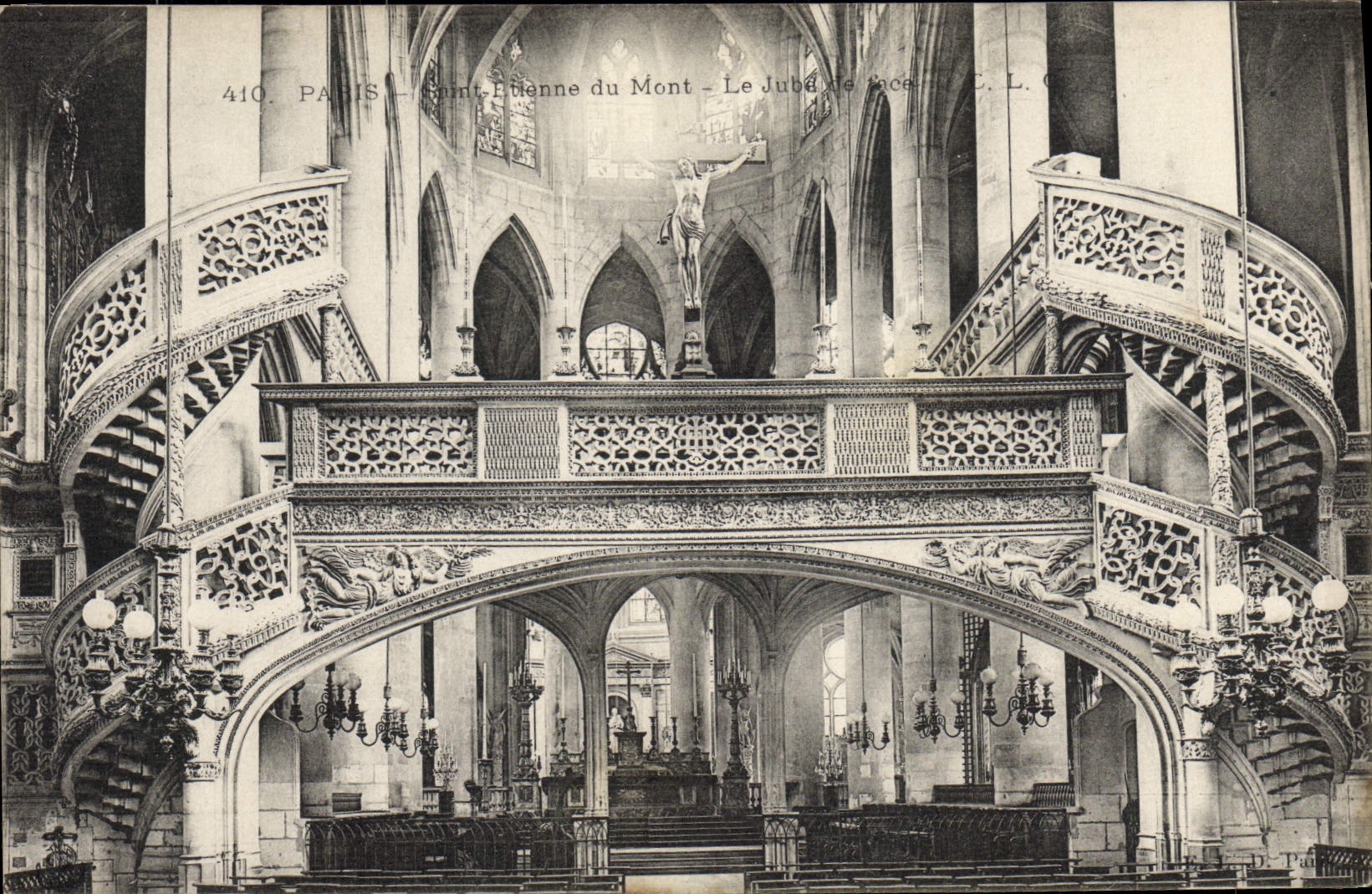 VINTAGE POSTCARD Holy Paris Etienne Of the Mount Jube of face