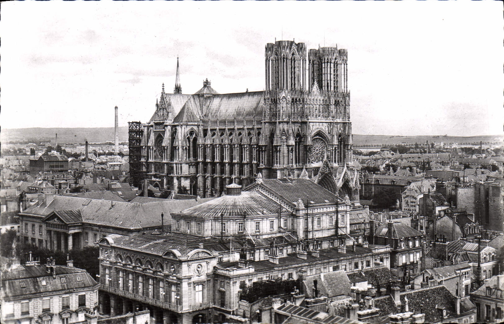 MODERN CARD Rheims Panorama Taken De I' Eglise Jacques Saint