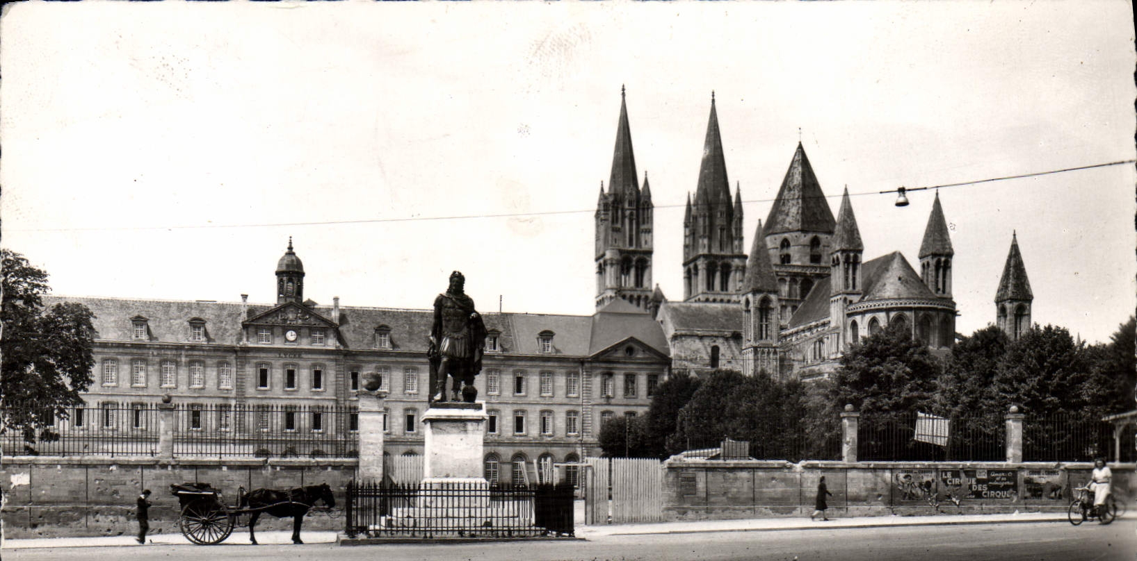 MODERN CARD Caen the College And I' Abbaye with the men