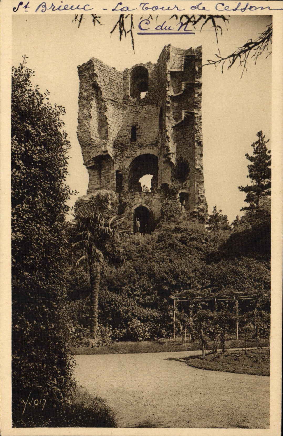 St Brieuc de la POSTAL de la VENDIMIA la torre De Cesson