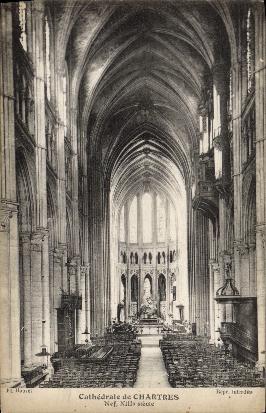 CPA Cathedrale De Chartres Nef