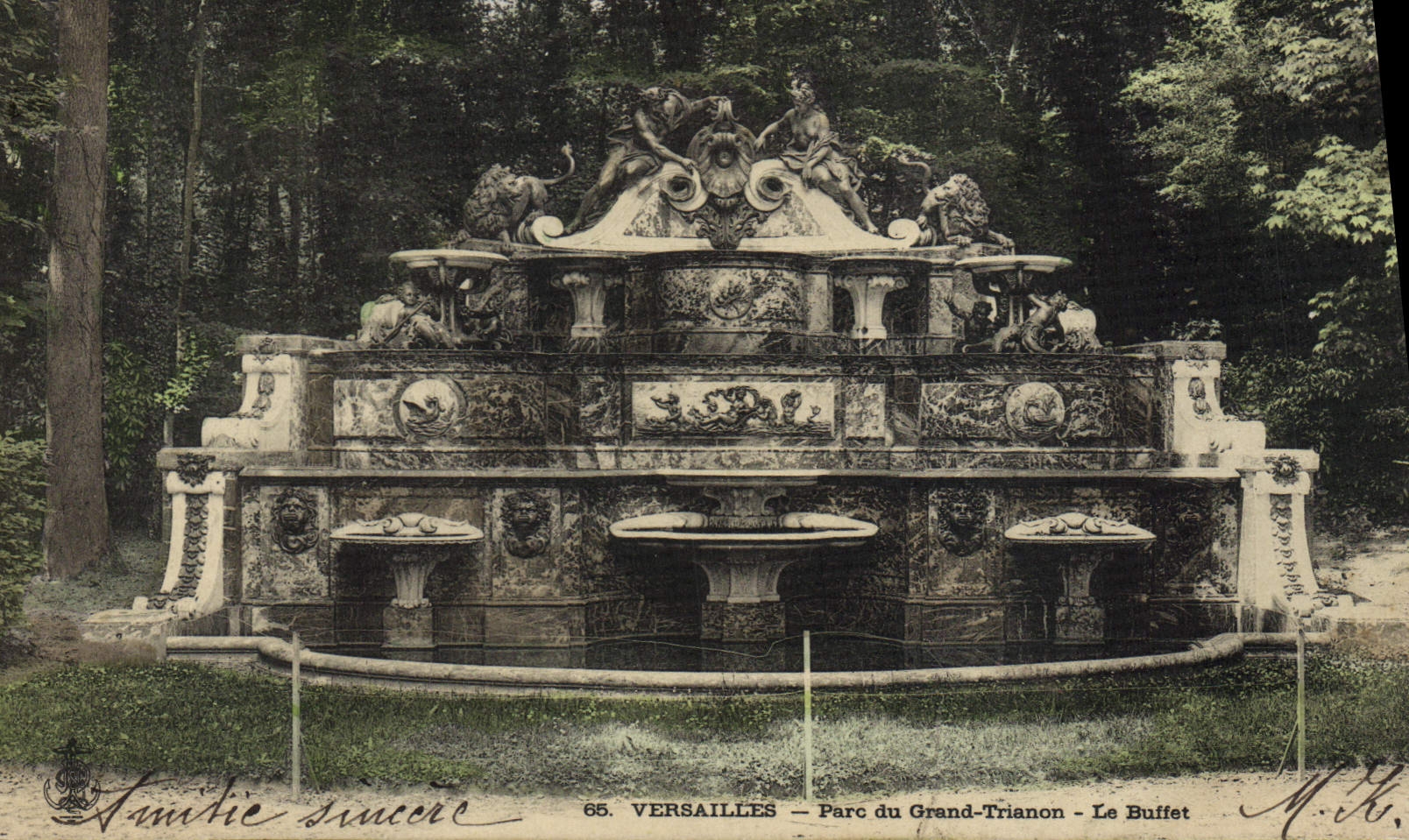 VINTAGE POSTCARD Versailles Park Of Large Trianon the Dresser