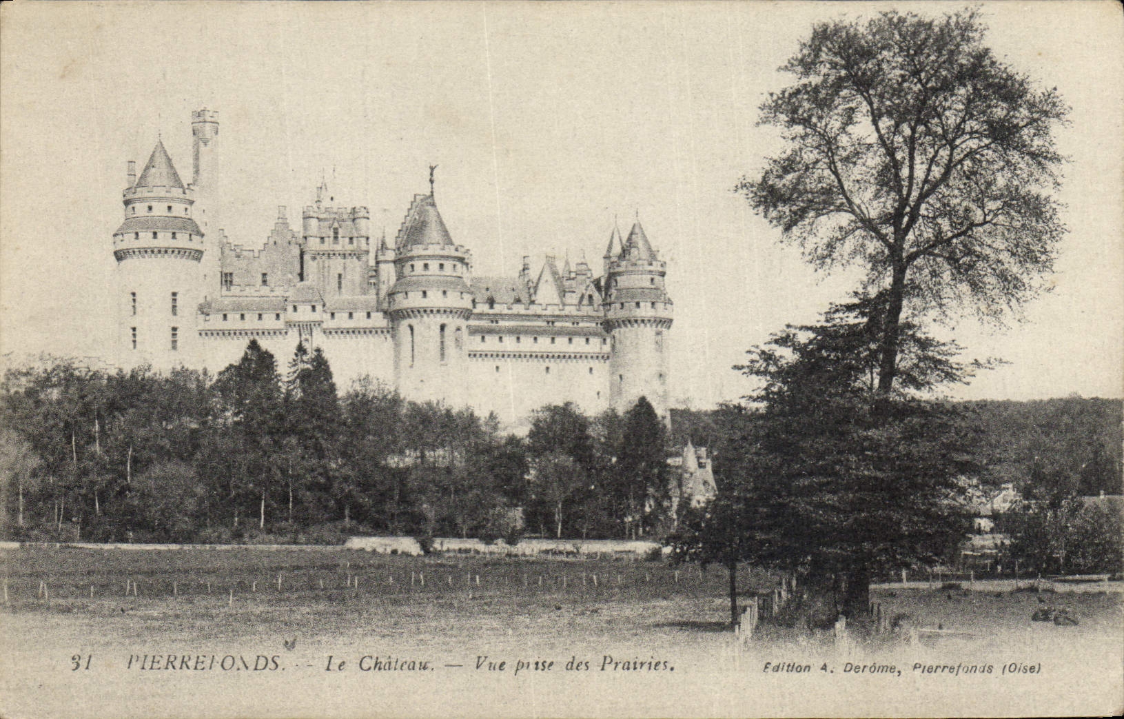 CPA Pierrefonds Le Chateau Vue Pisse Des Prairies