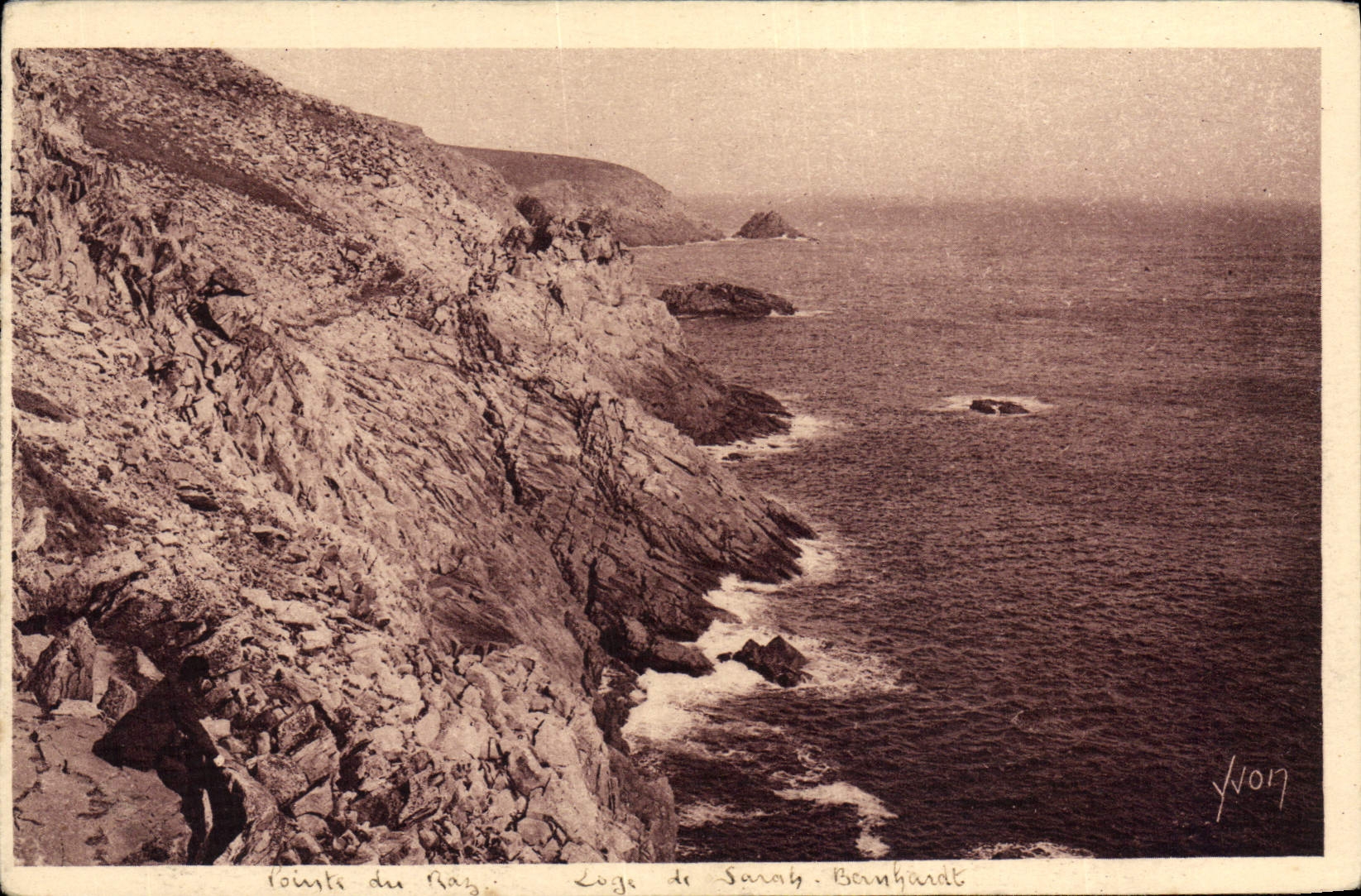 VINTAGE POSTCARD Pointe Of the Strong current Places Of Sarah Bersharot