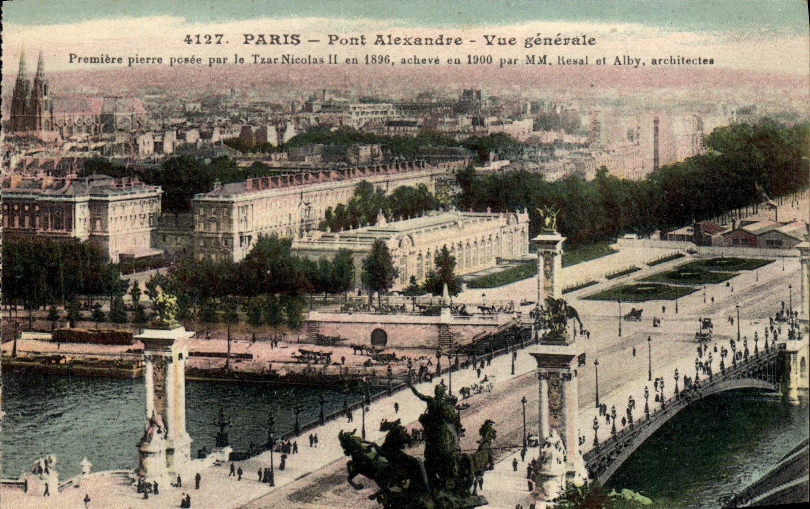 CPA Paris Pont Alexandre Vue Generale