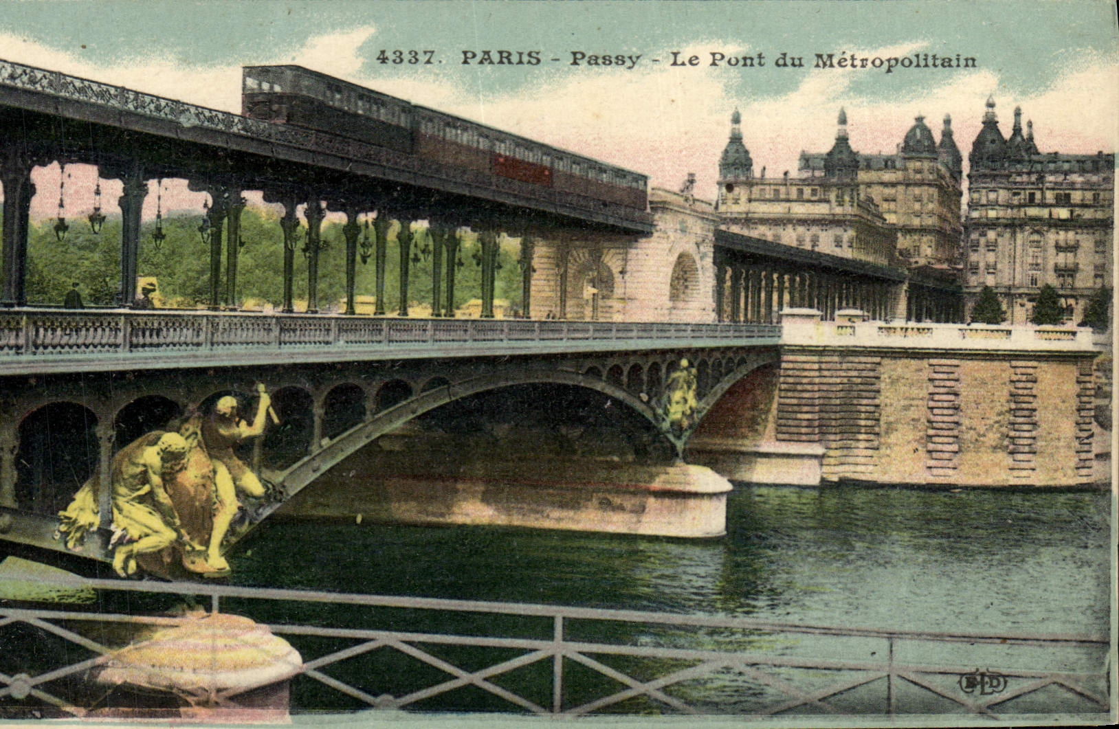 CPA Paris Passy Le Pont Du Metropolitain Metro