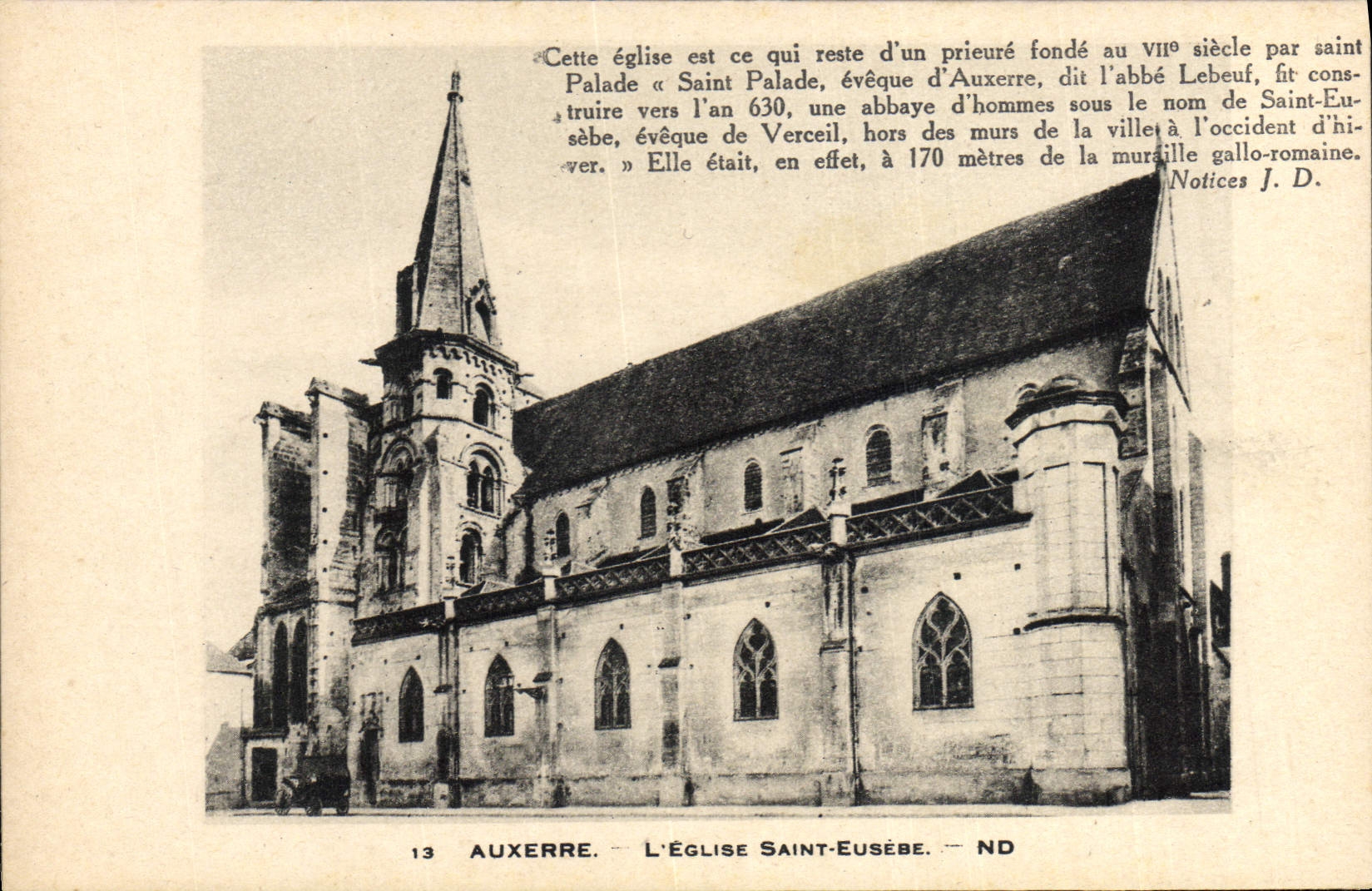 CPA Auxerre L'Eglise Saint Eusebe