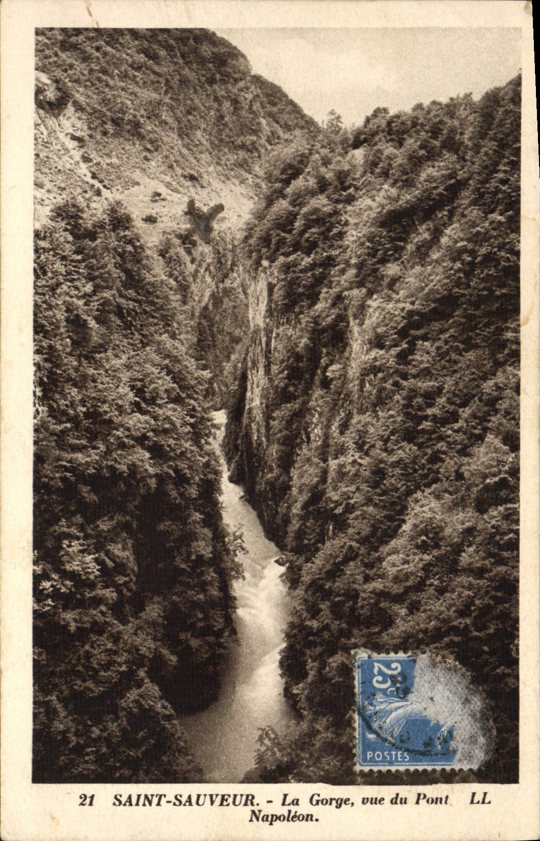 CPA Saint Sauveur La Gorge Vue Du Pont Napoleon