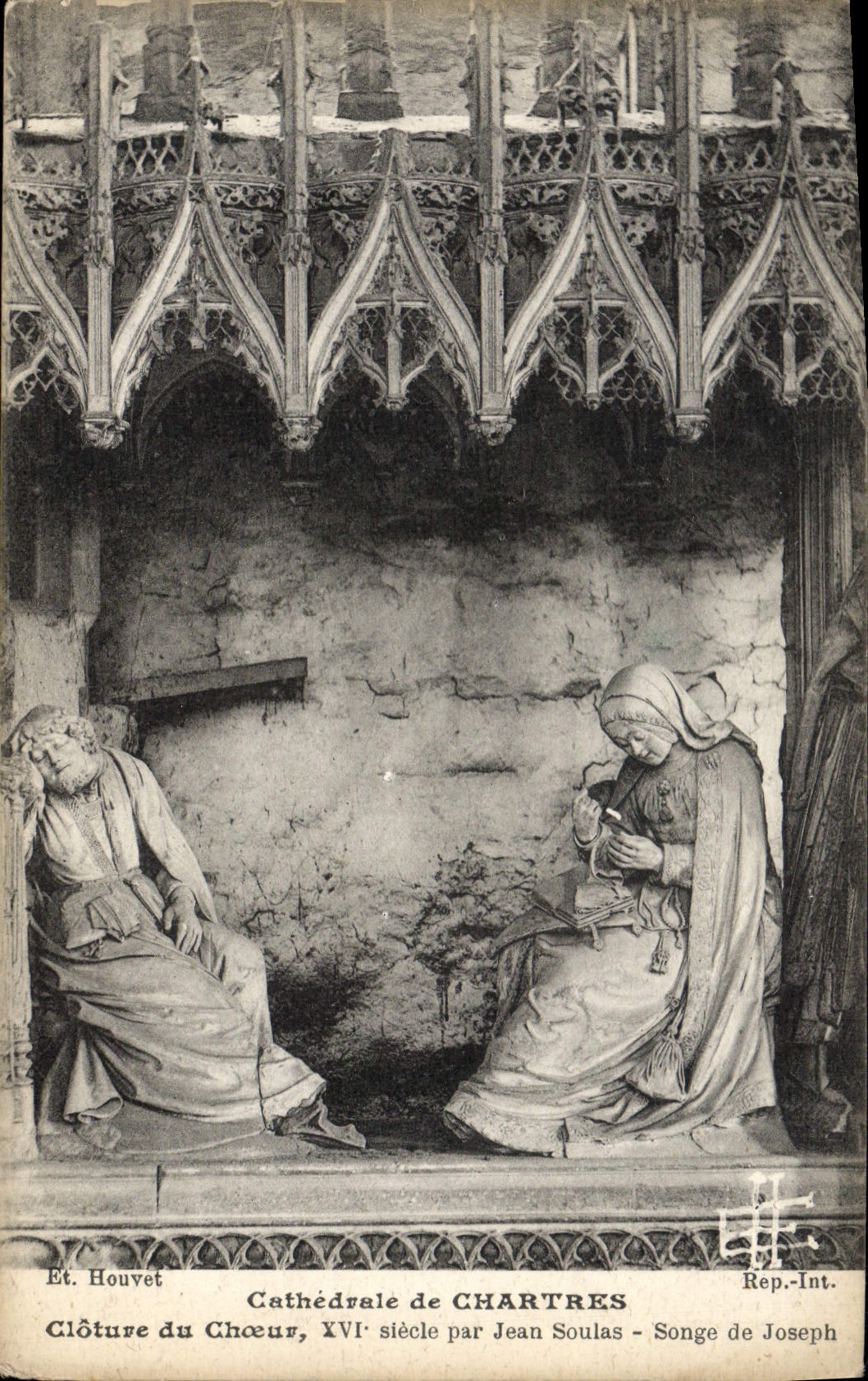 CPA Cathedrale De Chartres Cloture Du Choeur par Jean Soulas Songe de Joseph