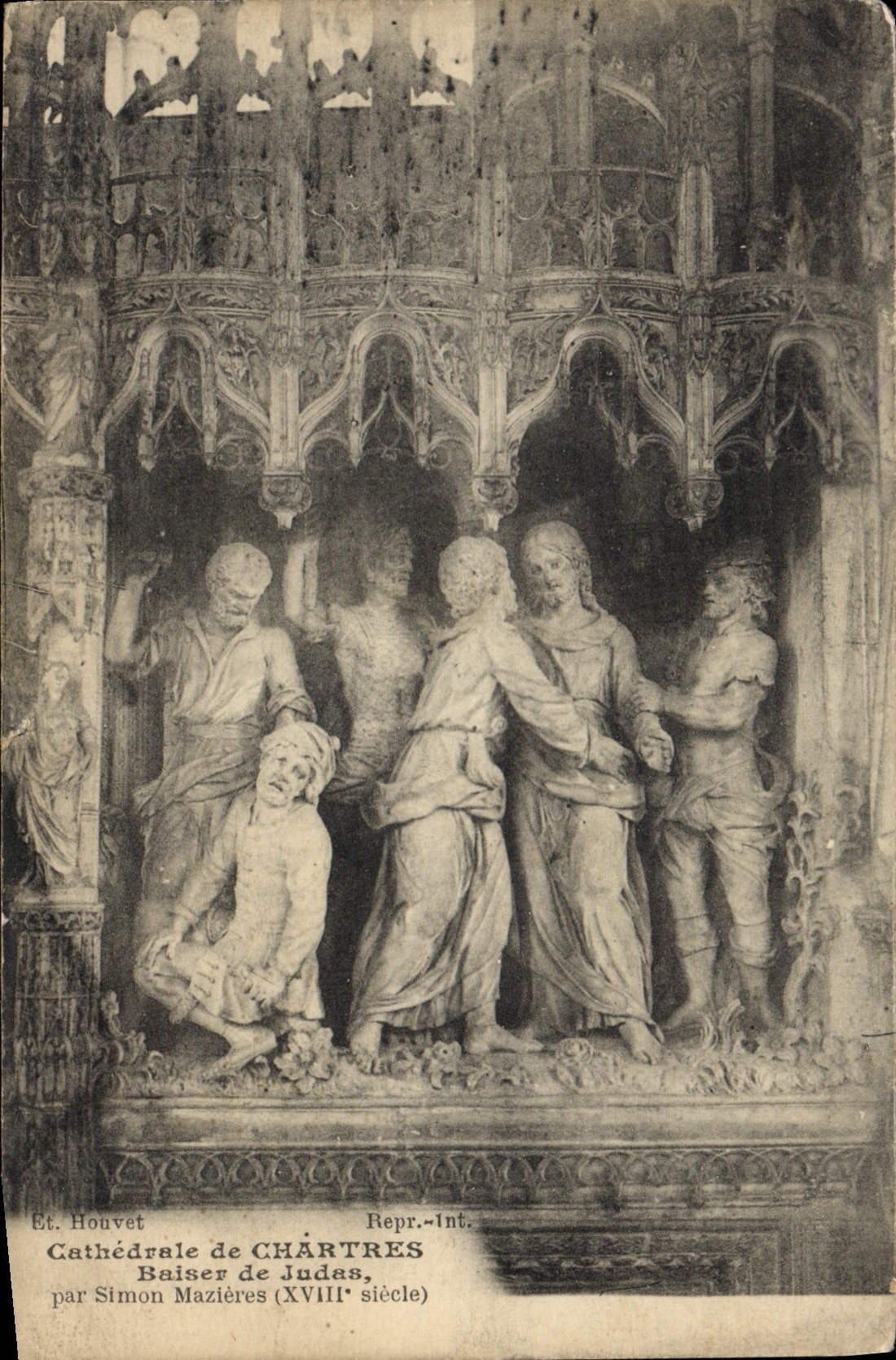 CPA Cathedrale De Chartres Baiser De Judas Simon Mazieres 