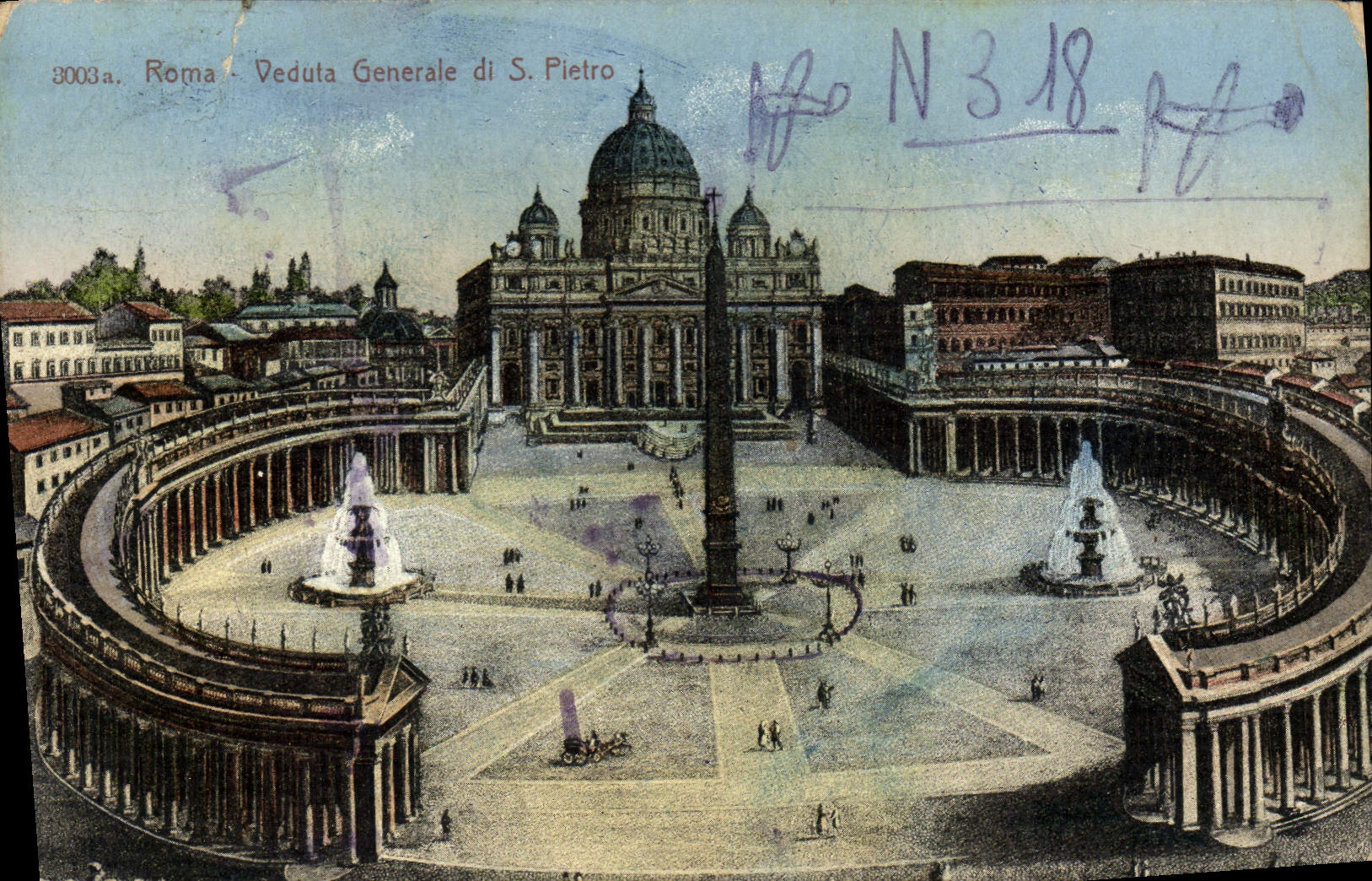 POSTAL Roma Vedula General di S Pedro de la VENDIMIA