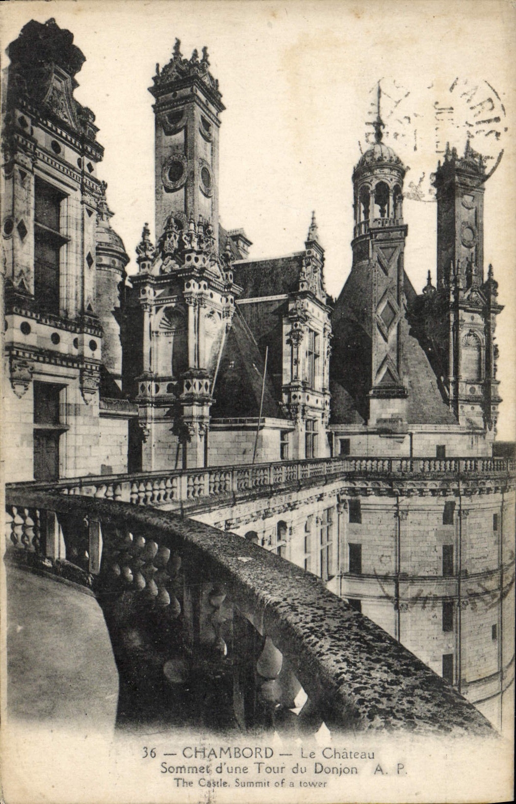 CPA Chambord Le Chateau Sommet D'Une Tour Du Donjon