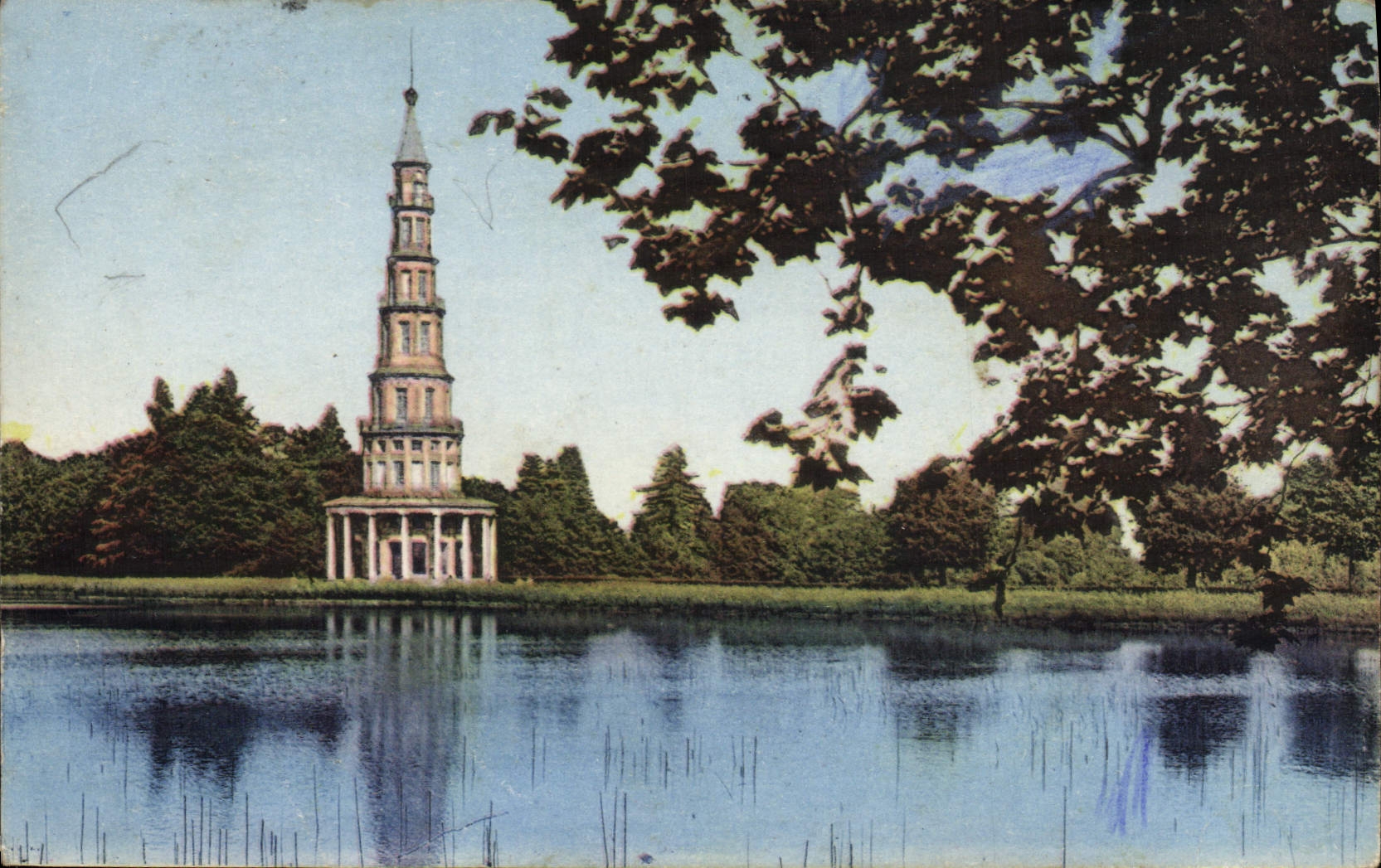 POSTAL de la VENDIMIA la pagoda De Chanteloup fuera del taladro D Amboise