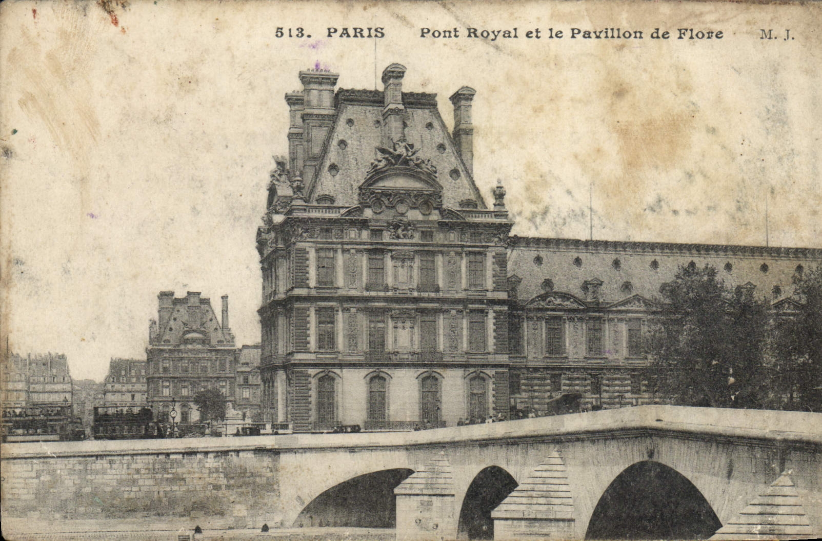 CPA Paris Pont Royal Et Le Pavillon De Flore