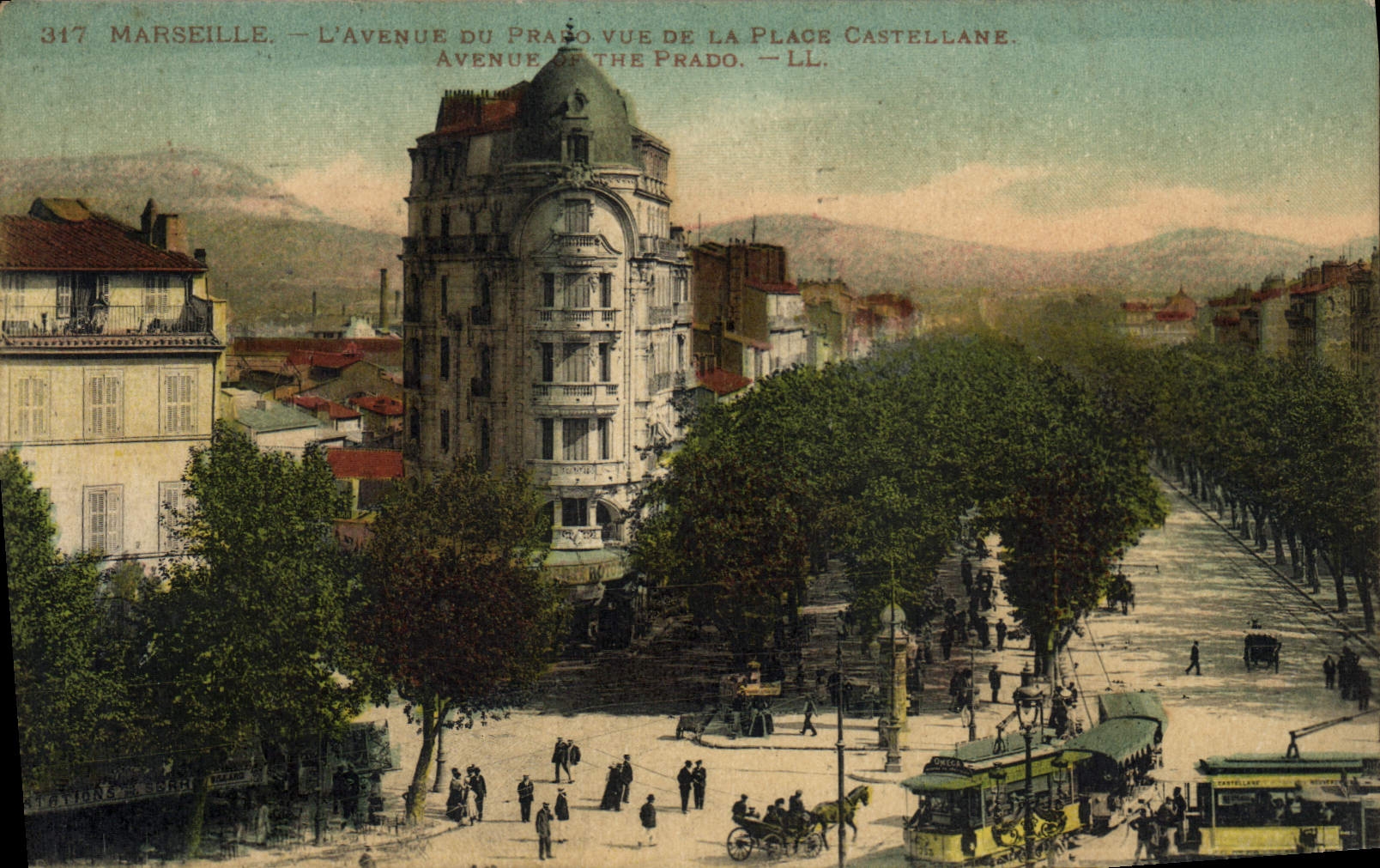 CPA Mersaille L'Avenue Du Prado vue de la place Castellane