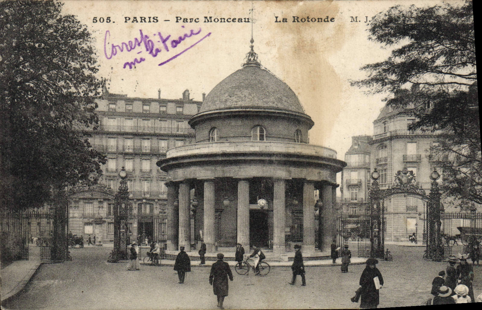 CPA Paris Parc Monceau La Rotonde