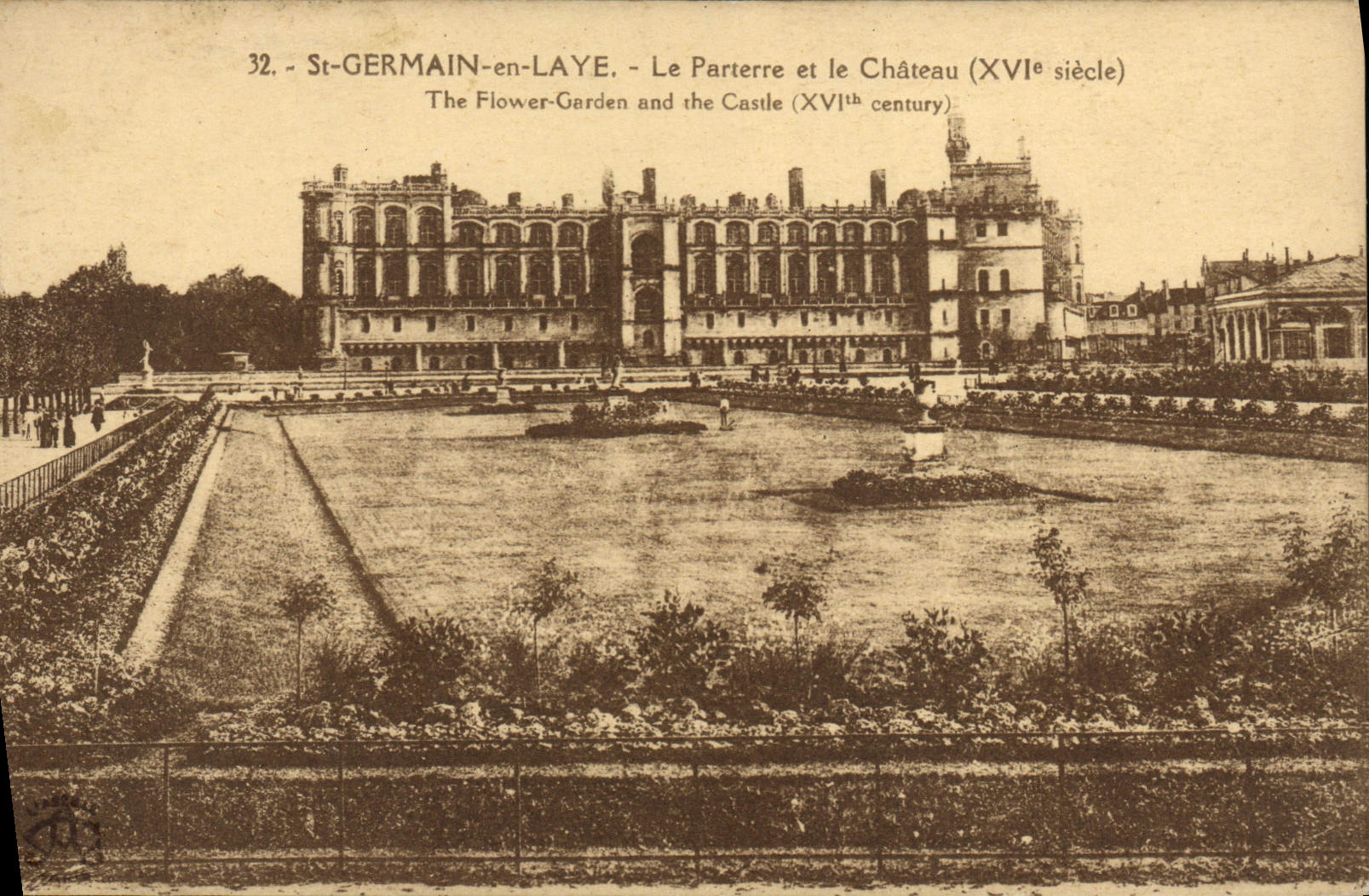 CPA St Germain En Laye Le Parterre et le chateau