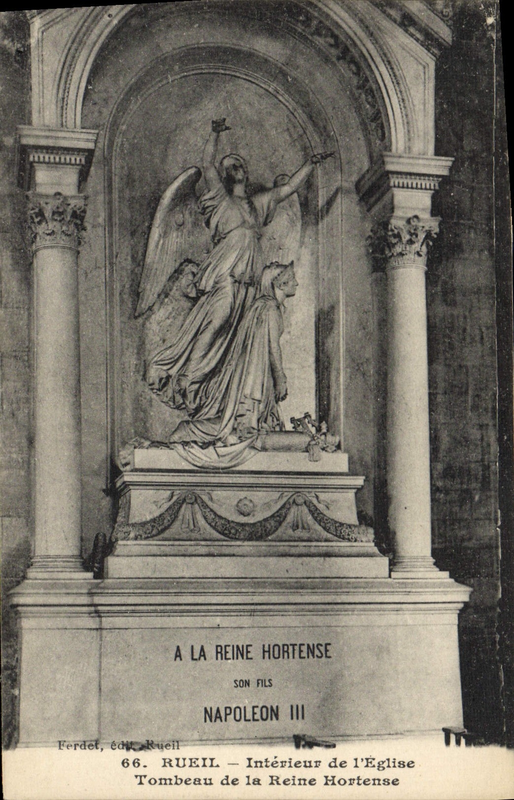 Tumba Interior Rueil De I' Eglise de la POSTAL de la VENDIMIA de la reina de Hortense