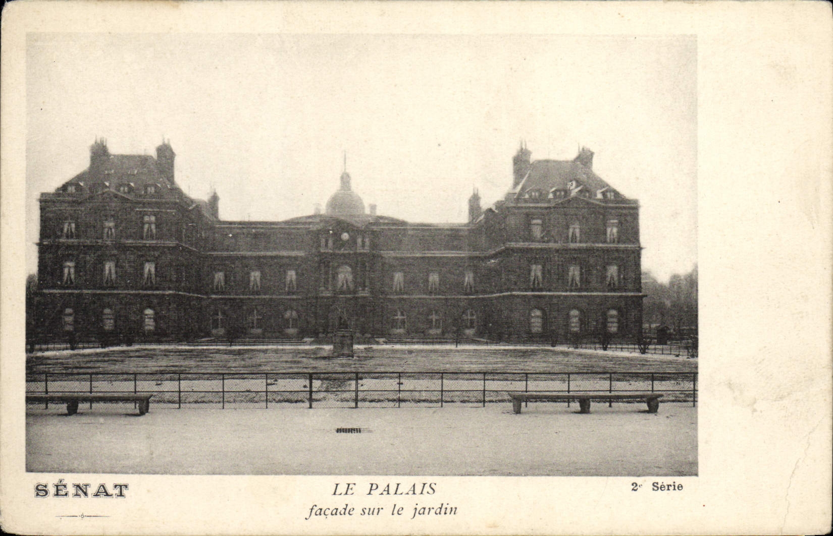 CPA Senat Le Palais Facade Sur Le Jardin