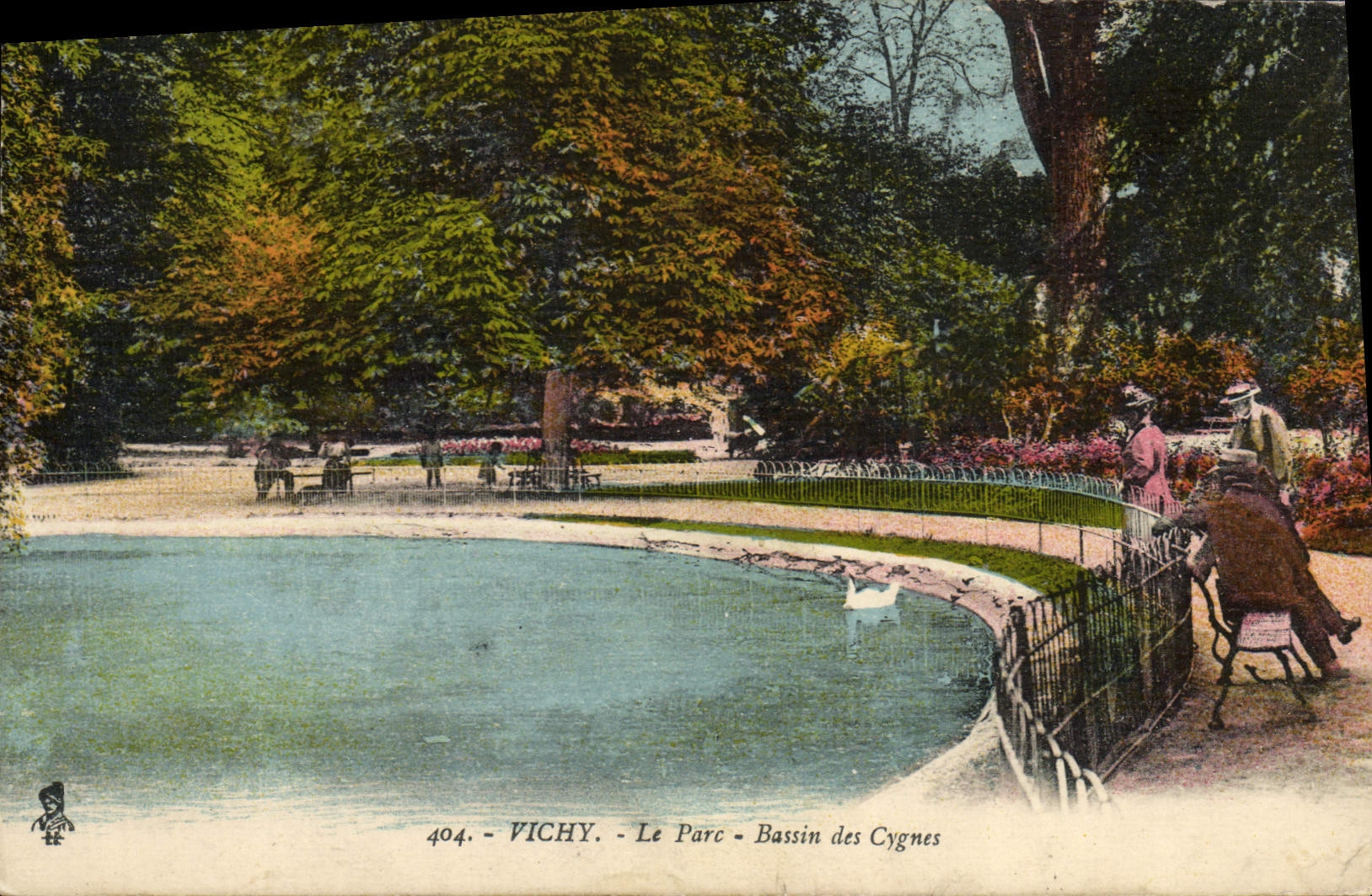CPA Vichy Le Parc Bassin Des Cygnes