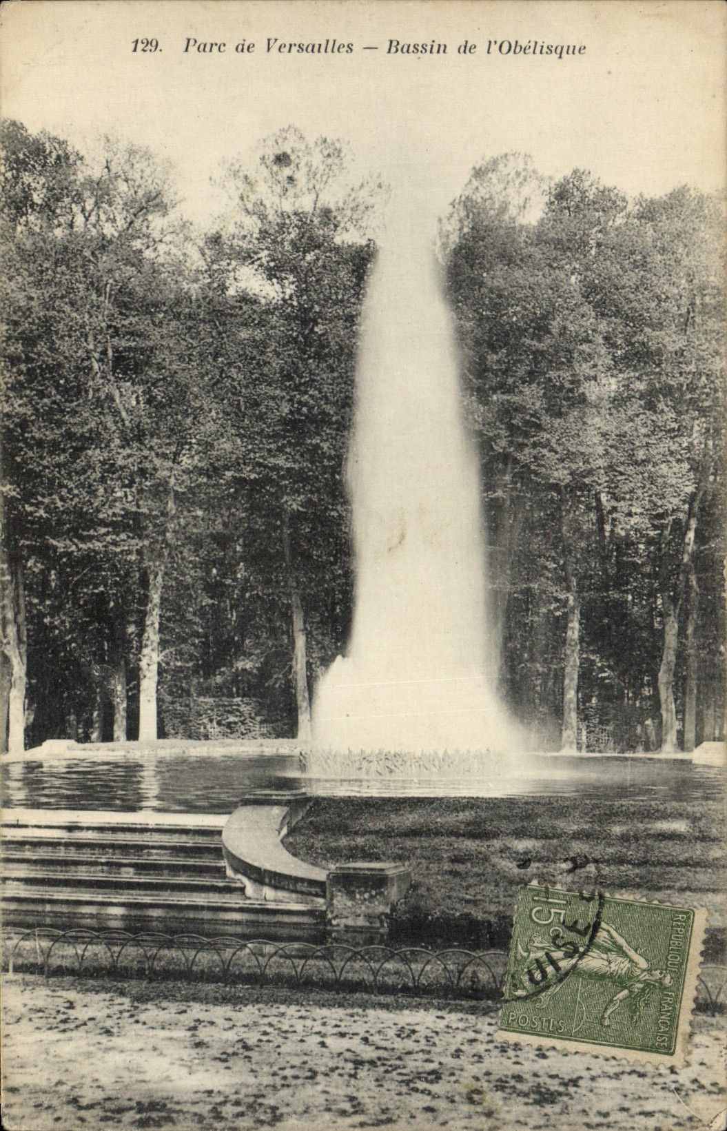 CPA Chateau de Versailles Bassin de L'Obelisque