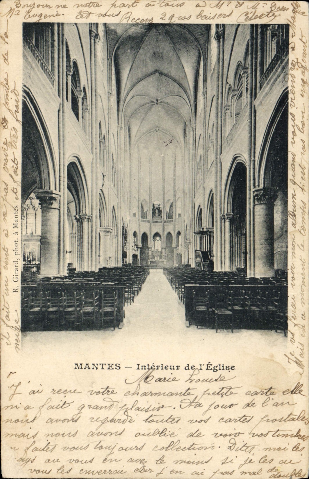 CPA Mantes Interieur de L'Eglise