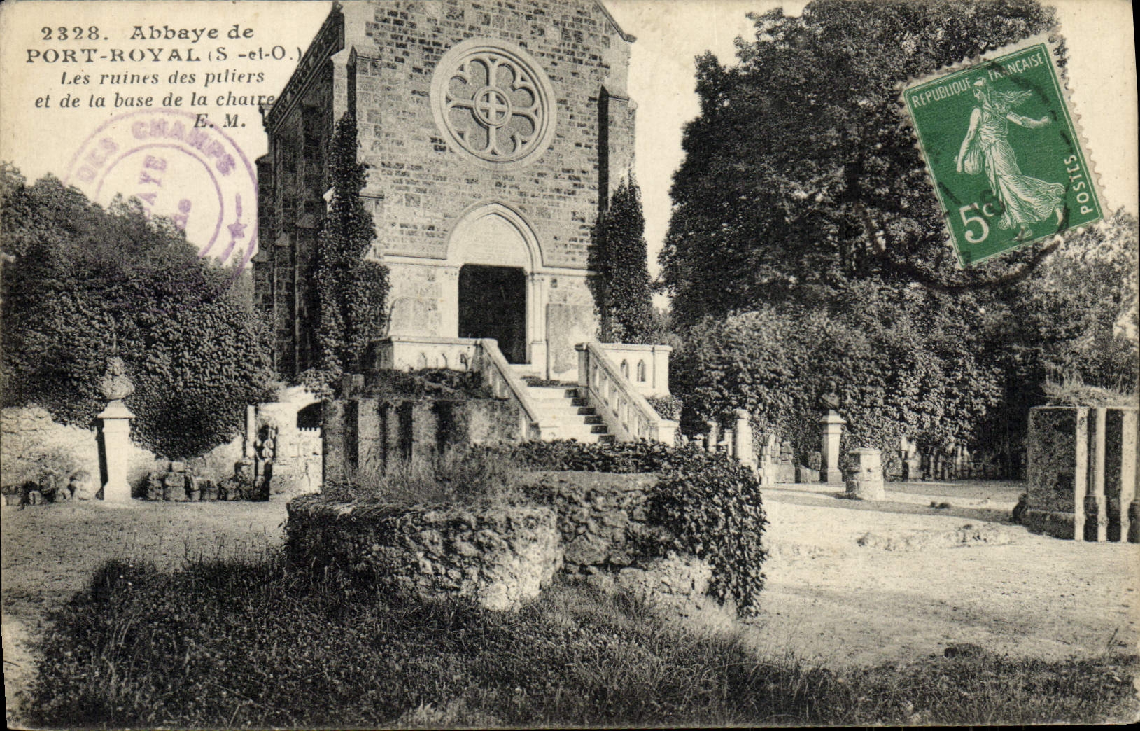 CPA Abbaye de Port Royal Les Ruines des piliers et de la base de la chaire
