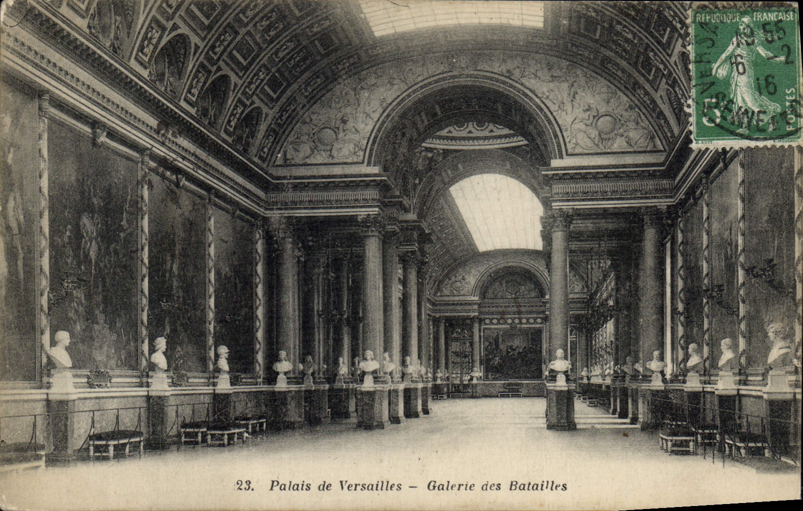 VINTAGE POSTCARD Versailles Palate of Gallery of the Battles