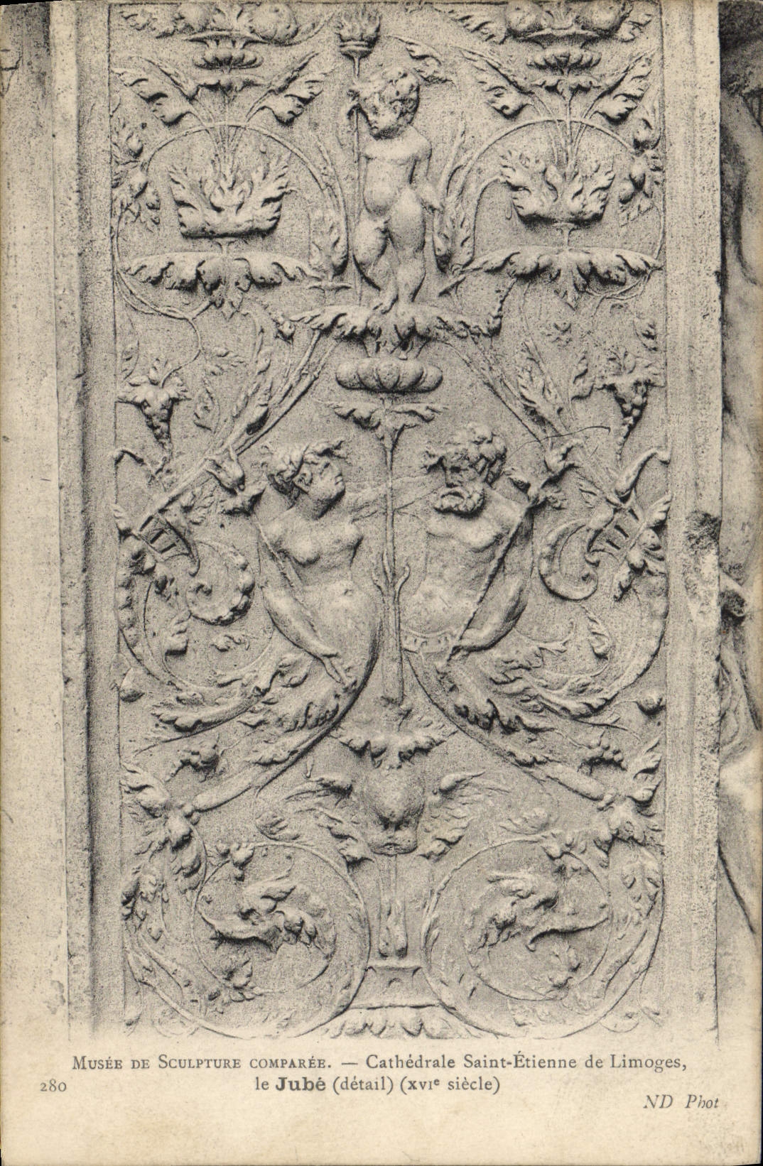 CPA Musee de sculpture comparee Cathedrale Saint Etienne de Limoges Le jube 