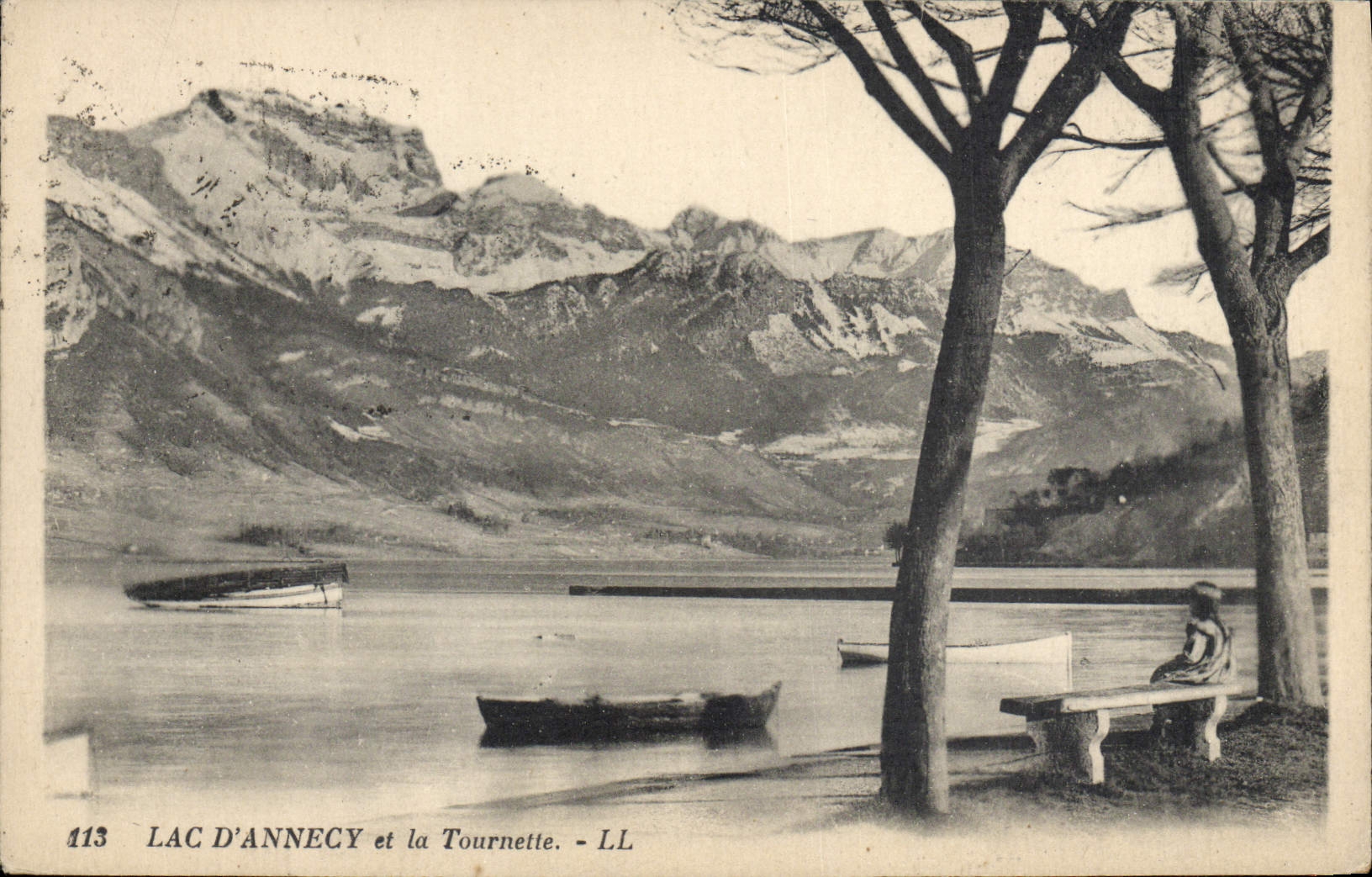 CPA lac D'Annecy et la Tournette