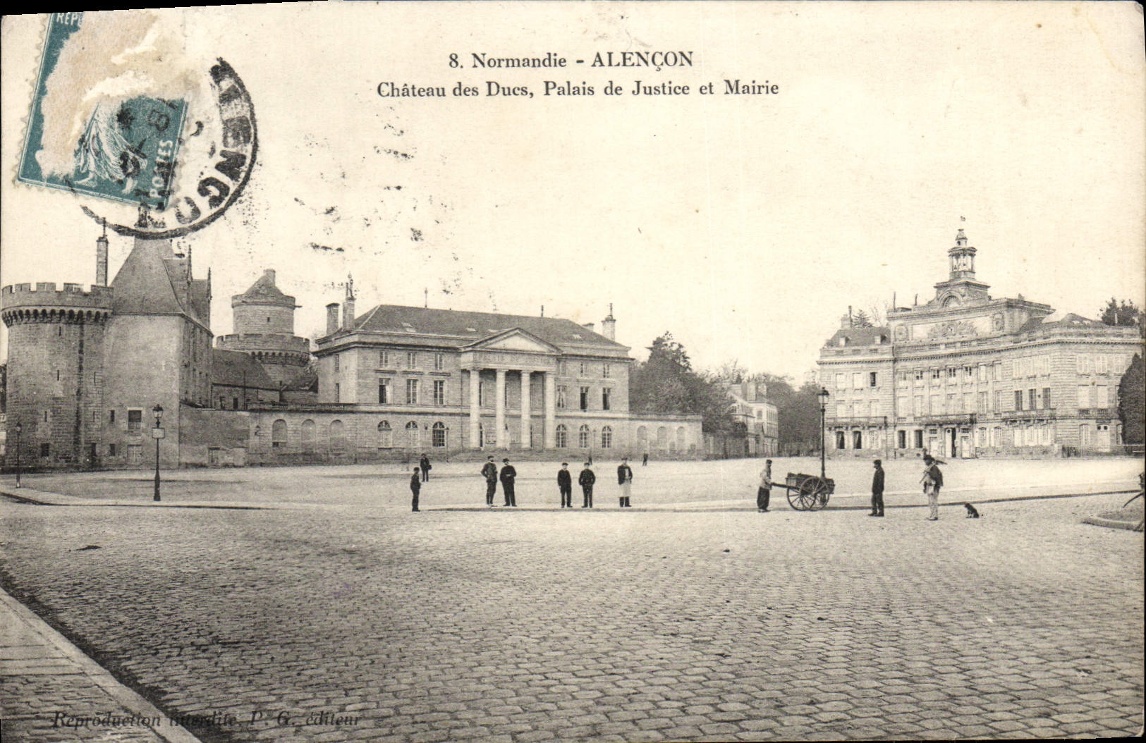 CPA Normandie Alencon Chateau des Duc Palais de Justice et Mairie