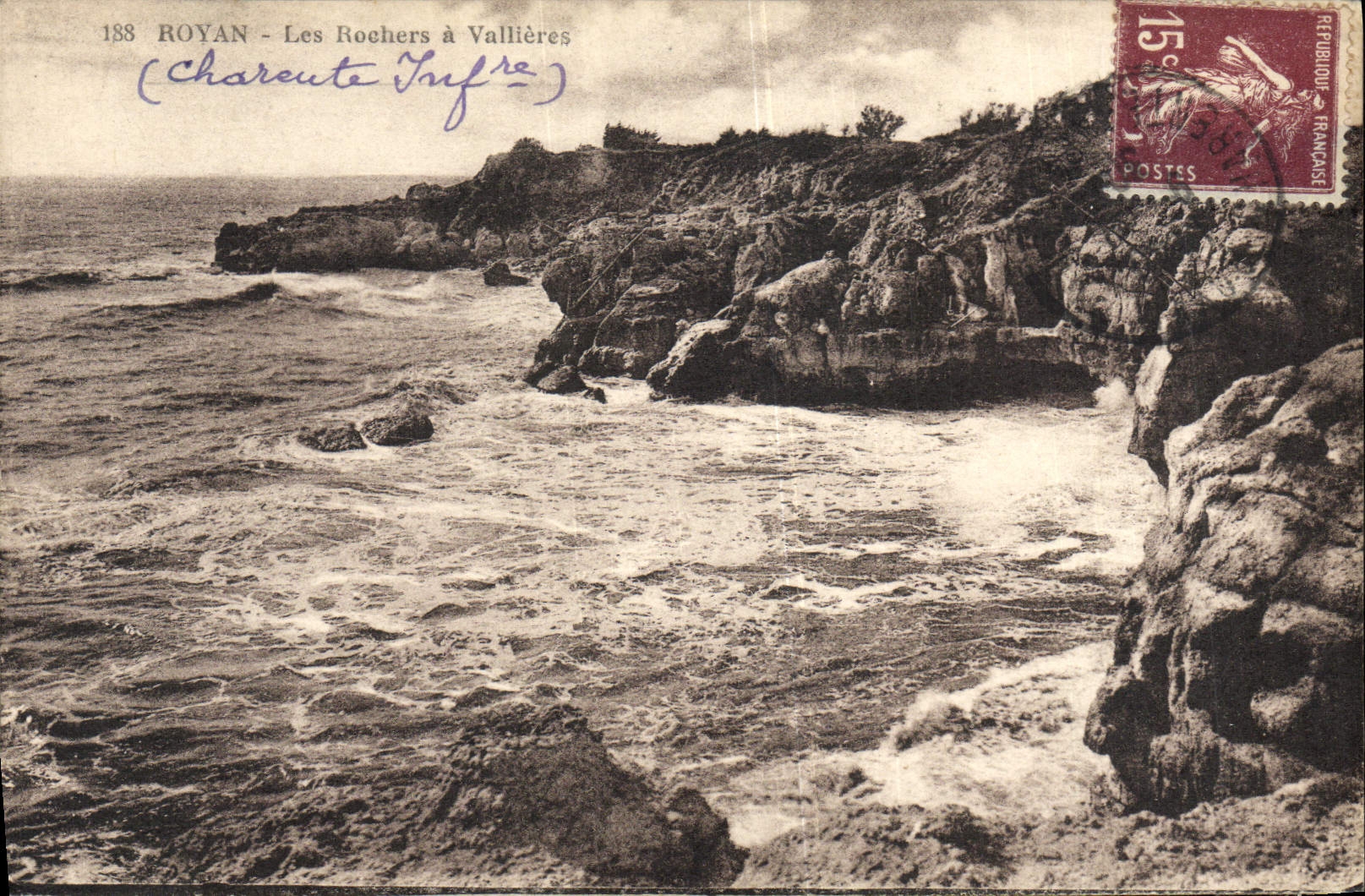CPA Royan Les rochers a Vallieres