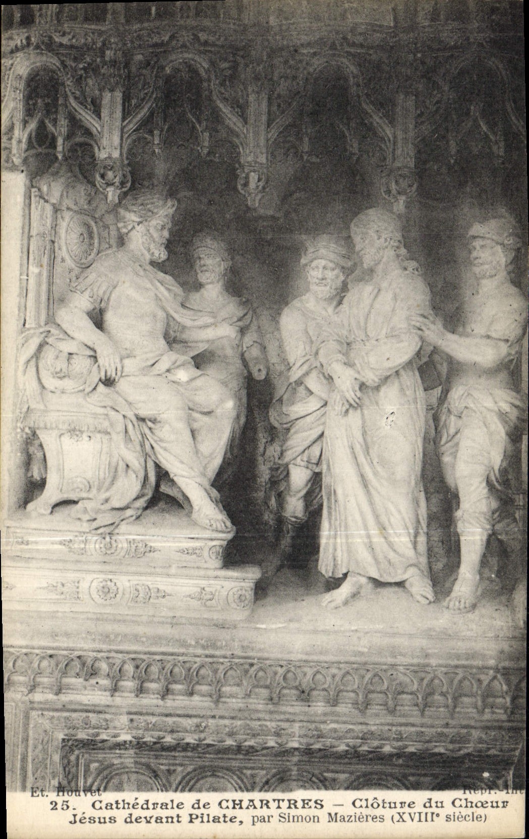 CPA Cathedrale de Chartres Cloture du Choeur Jesus devant Pilate par Simon Mazieres 
