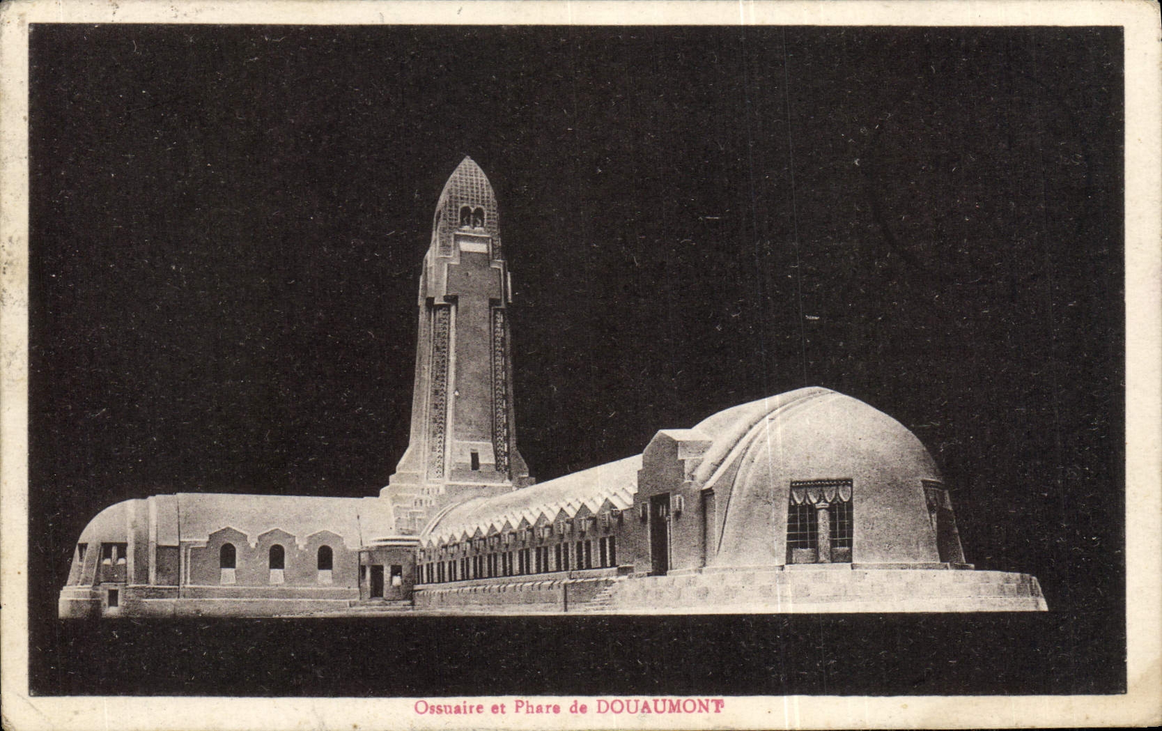 VINTAGE POSTCARD Ossuary and Lighthouse of Douaumont Militaria