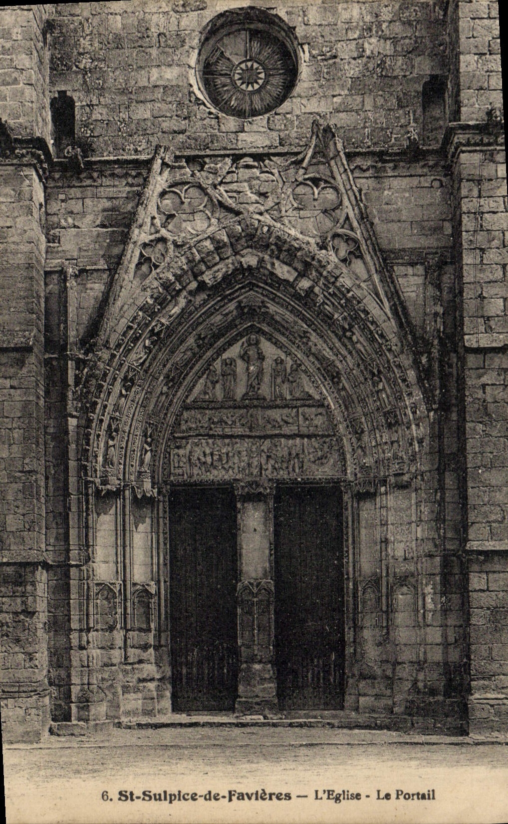 VINTAGE POSTCARD St Sulplce de Favieres the Church the gate