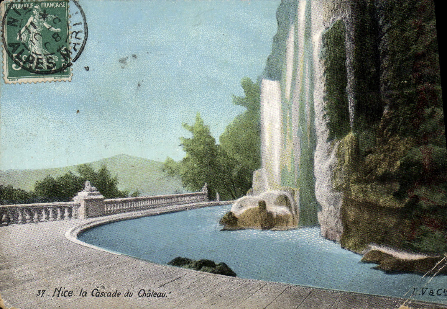 CPA Nice la Cascade du Chateau