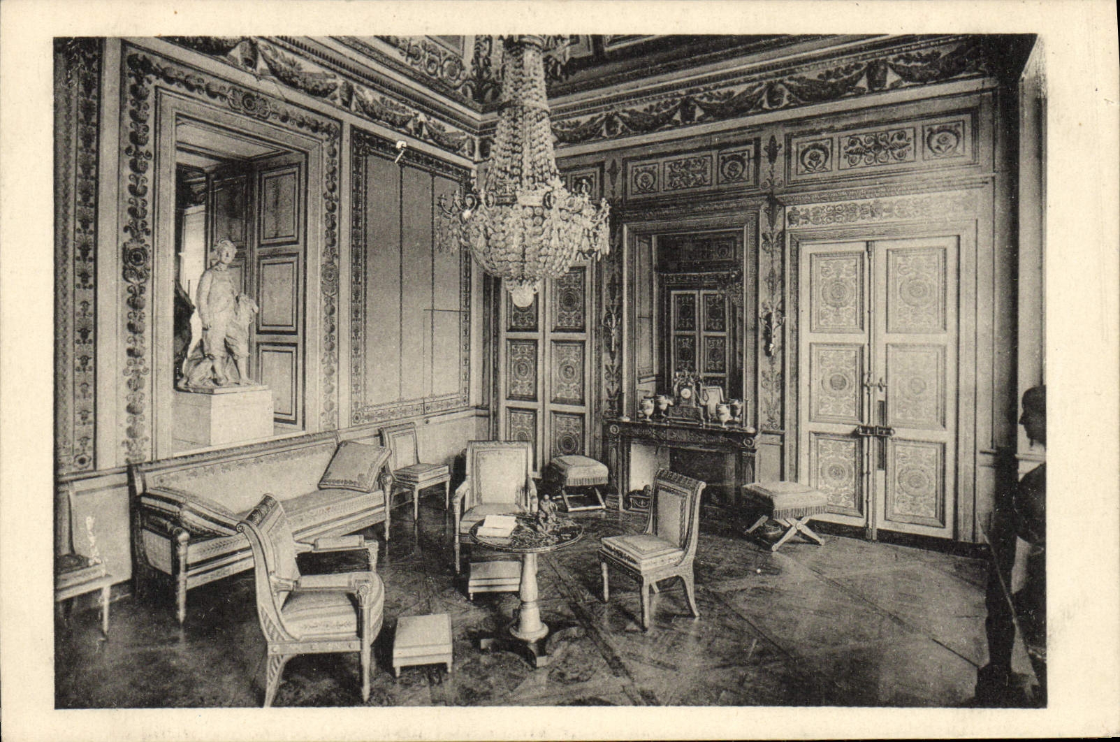 Castillo de la POSTAL de la VENDIMIA de la sala de estar de Compiegne del rey De Roma