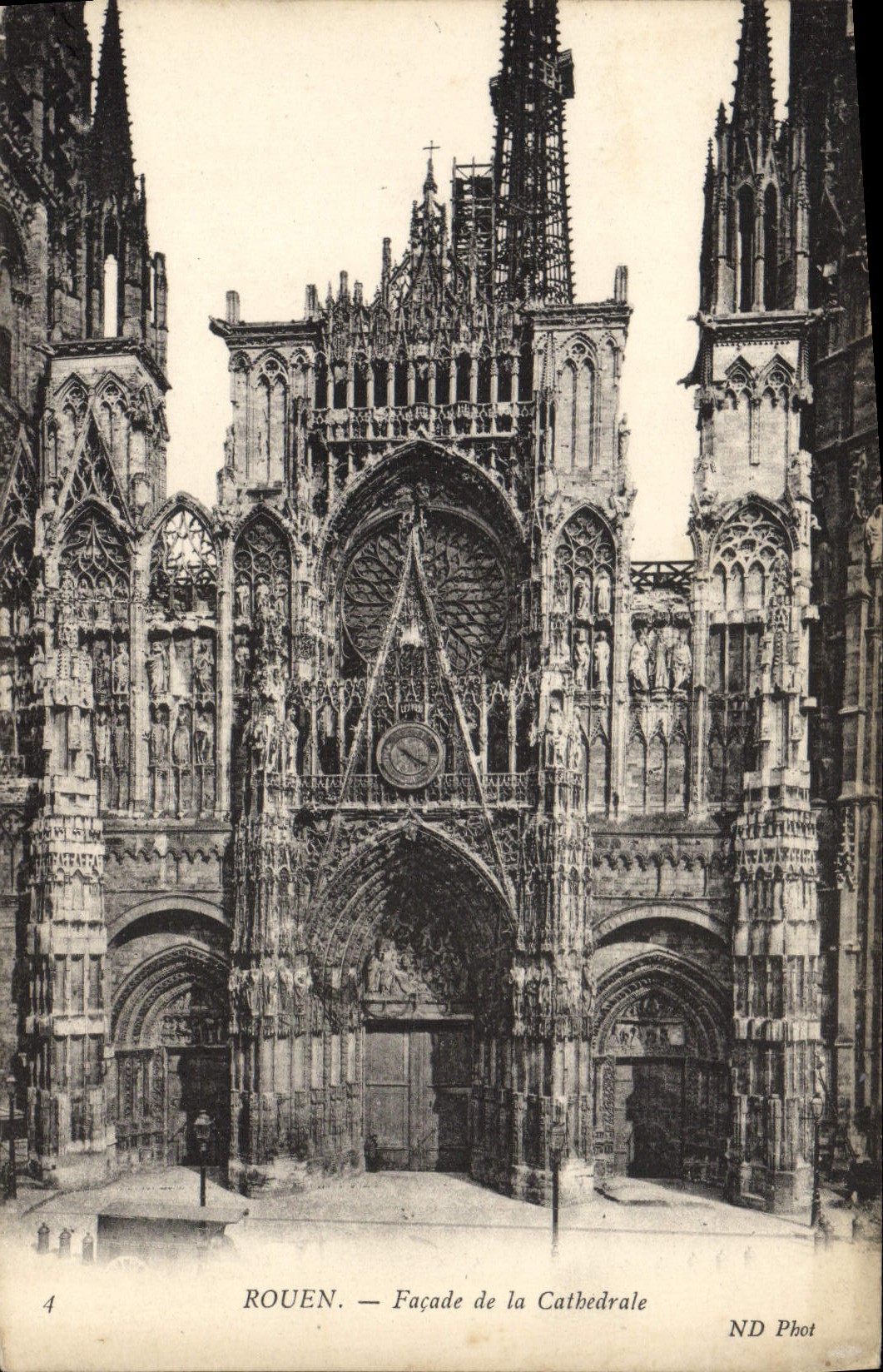 CPA Rouen Facade de la Cathedrale