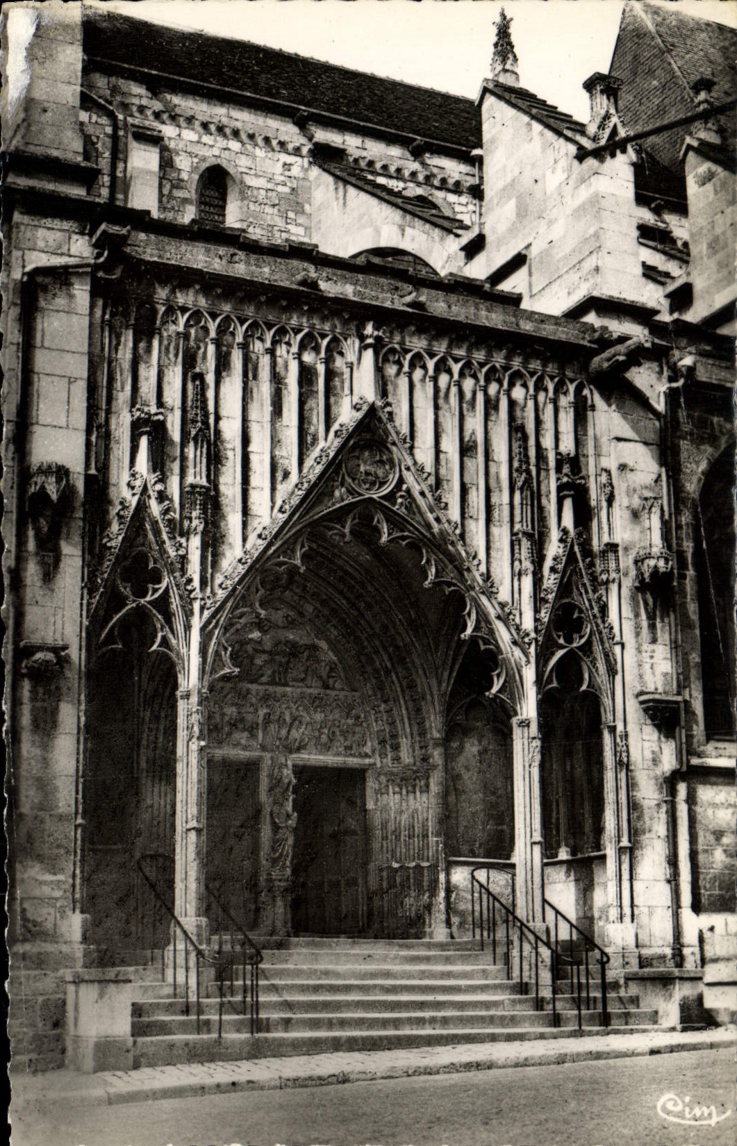 MODERN CARD Chaumont the Gate of the Church St Jean