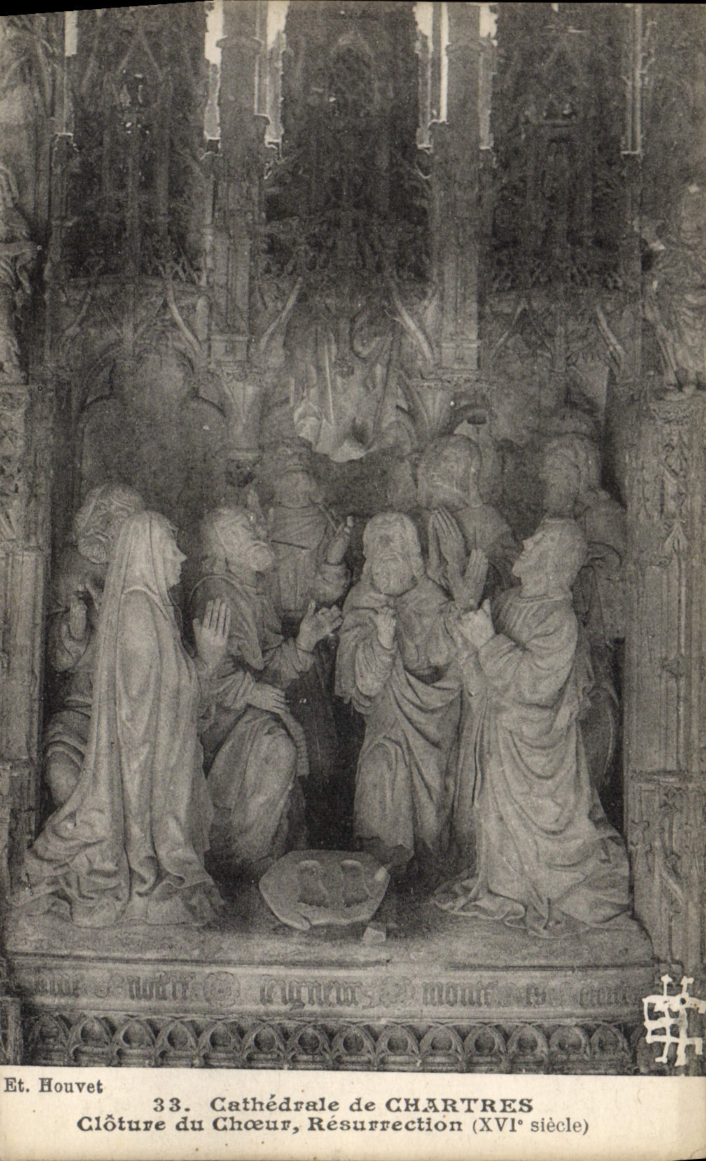 CPA Cathedrale de Chartres Cloture du Choeur Resurrection