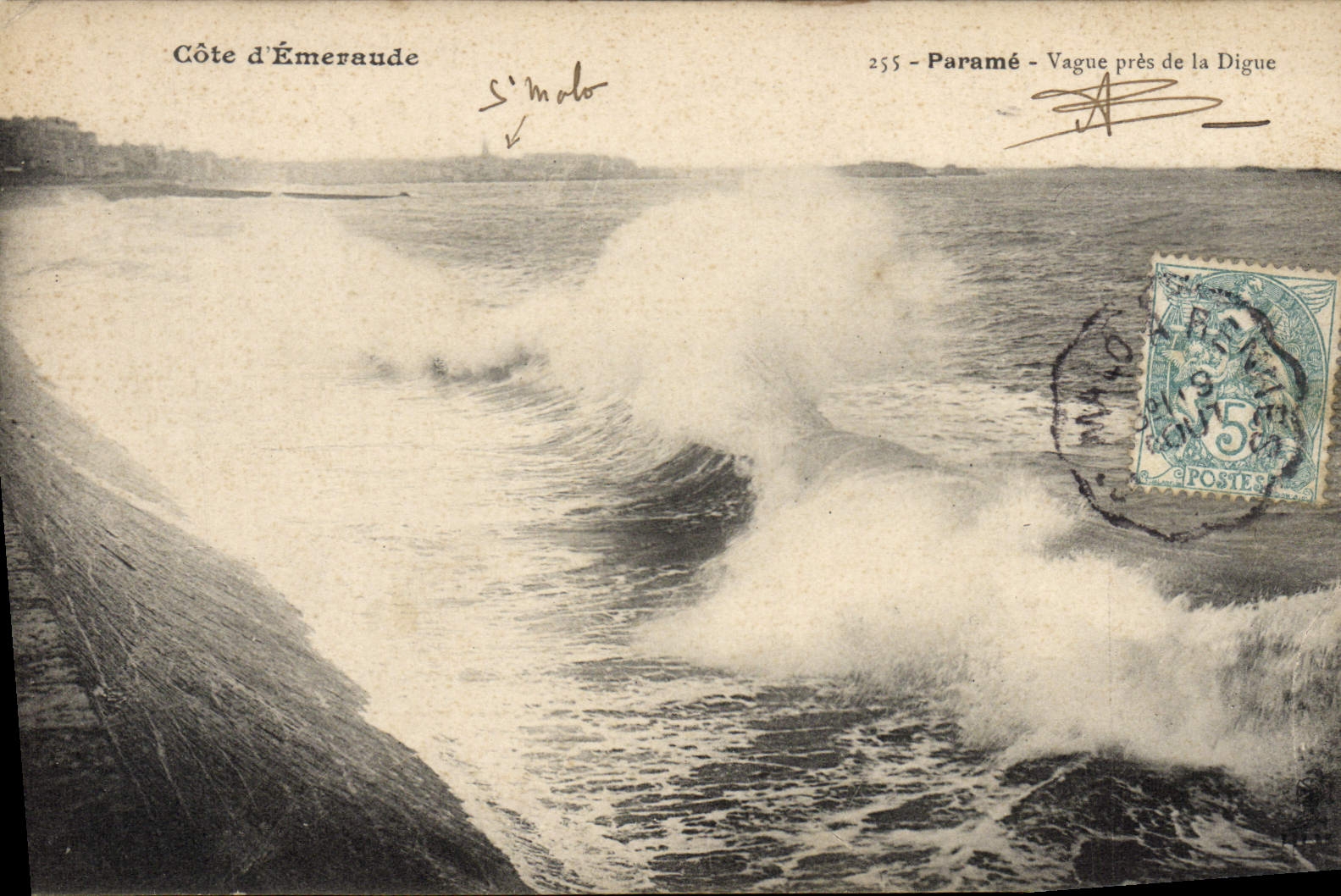 CPA Parame Vague pres de la digue