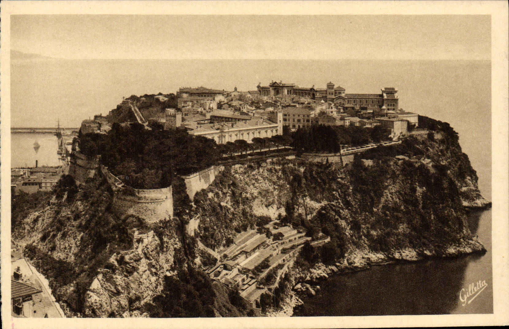 VINTAGE POSTCARD Monaco the Rock