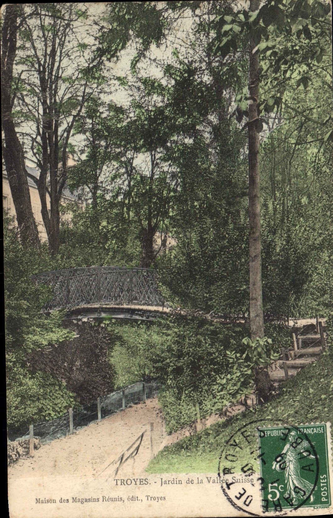 CPA Troyes Jardin de la Vallee Suisse