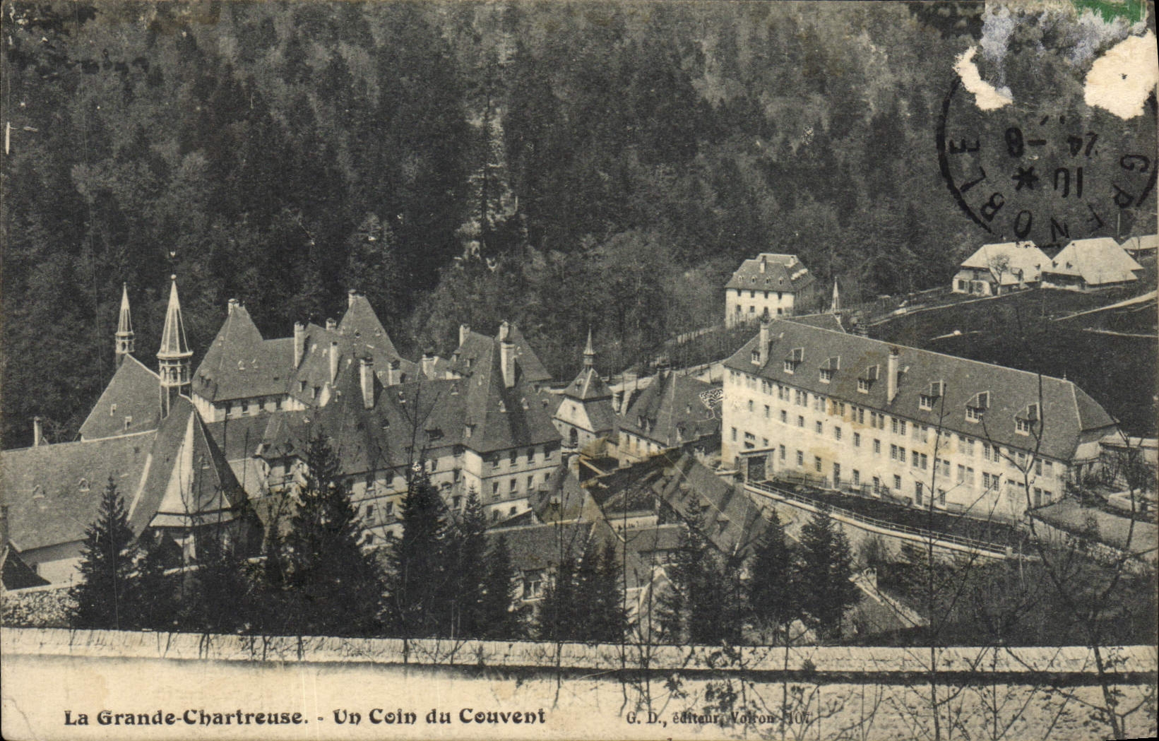 Chartreuse grande de la POSTAL de la VENDIMIA una esquina del convento
